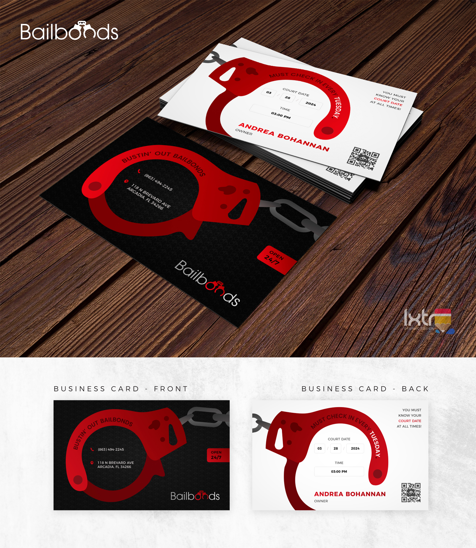 Business Card Design by iLexter for Bustin’ Out Bailbonds  | Design #32650944