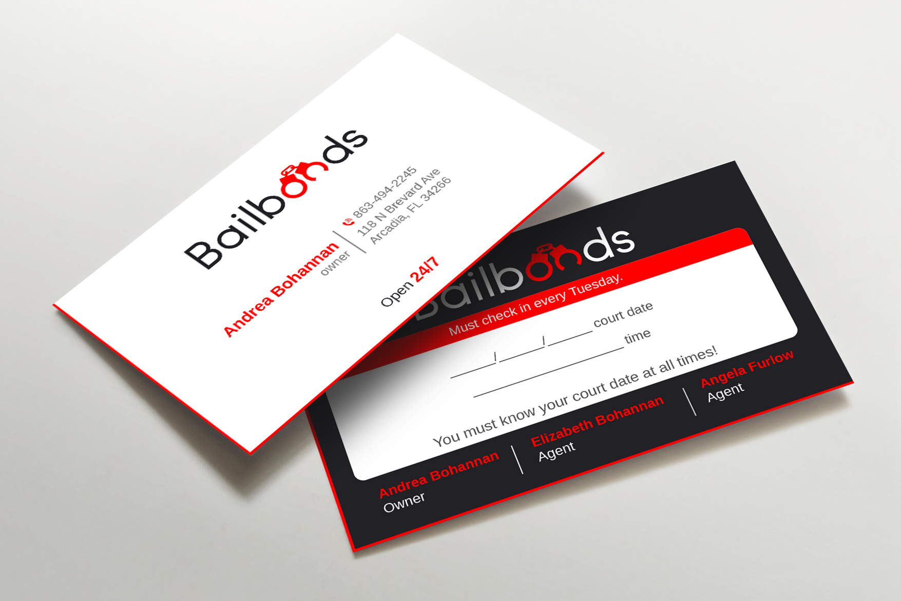 Business Card Design by LAXMI DESIGNHUB for Bustin’ Out Bailbonds  | Design #32650660