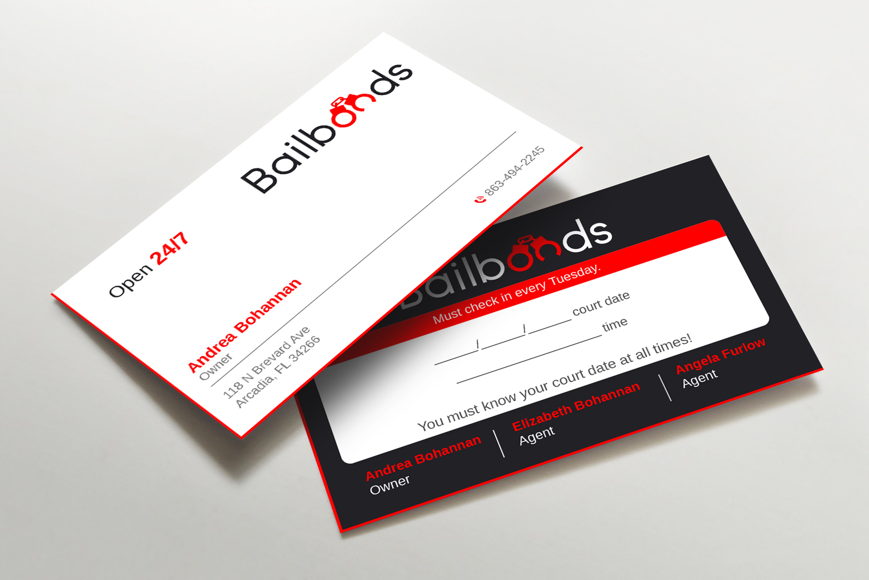 Business Card Design by LAXMI DESIGNHUB for Bustin’ Out Bailbonds  | Design #32650661
