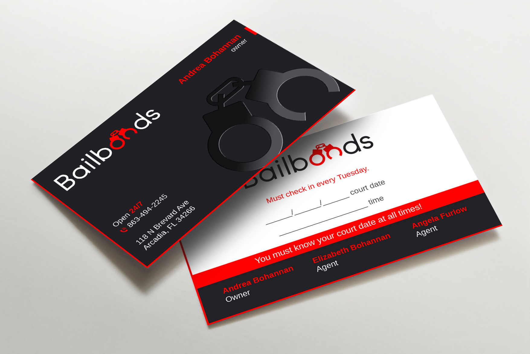Business Card Design by LAXMI DESIGNHUB for Bustin’ Out Bailbonds  | Design #32650662