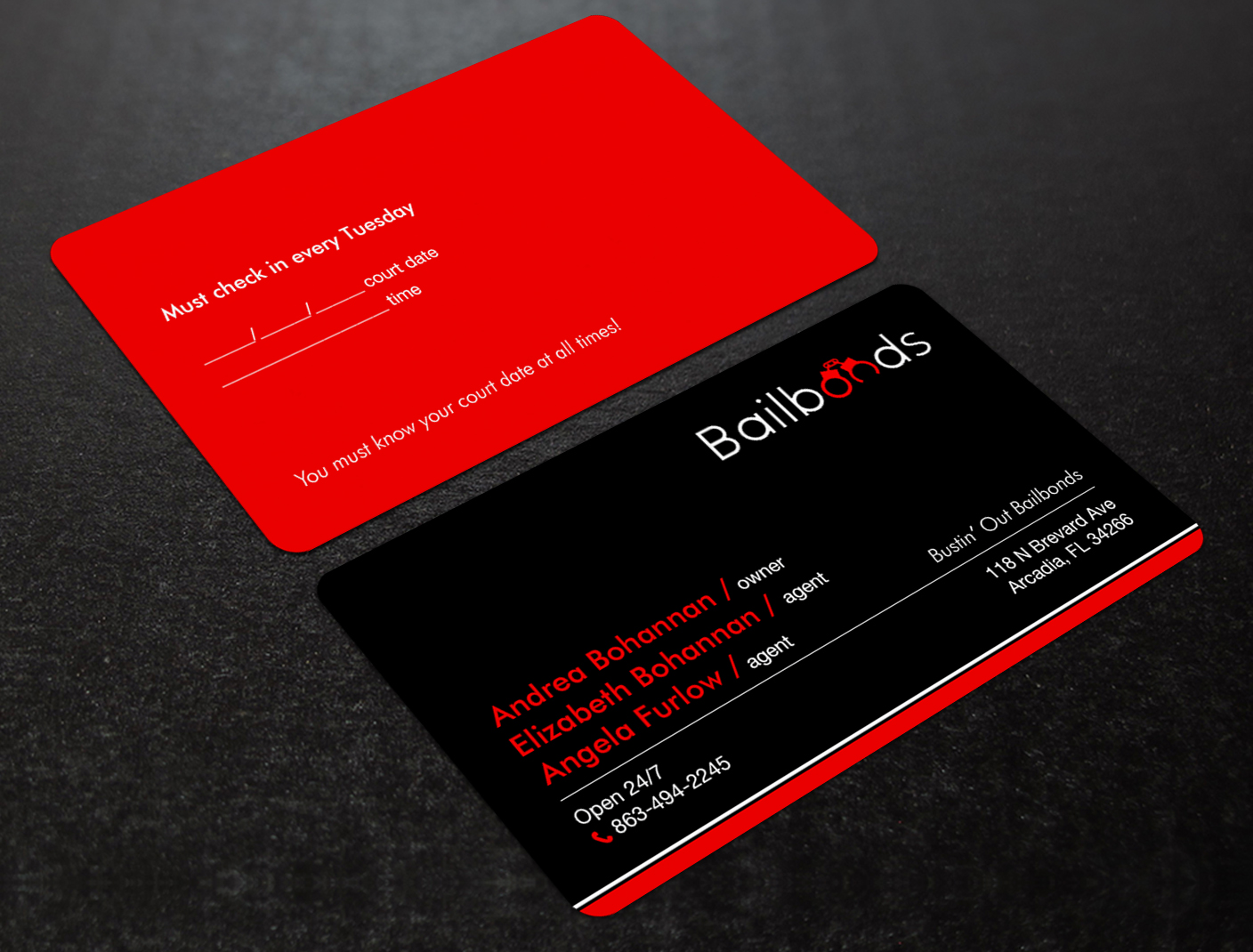 Design de Carte de Visite par Brand aid pour Bustin’ Out Bailbonds  | Design #32646733