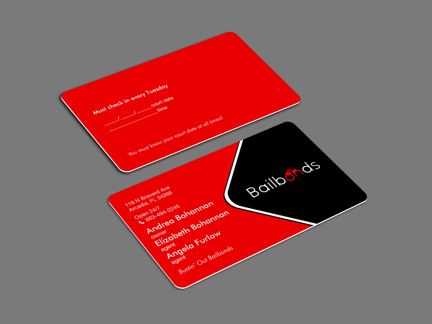 Business Card Design by Brand aid for Bustin’ Out Bailbonds  | Design #32646737