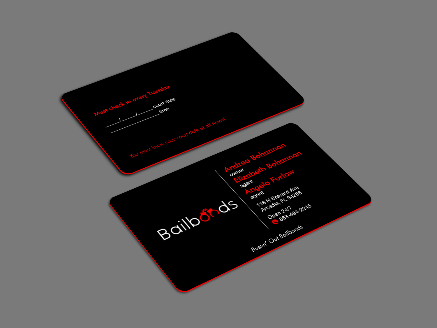 Business Card Design by Brand aid for Bustin’ Out Bailbonds  | Design #32646742