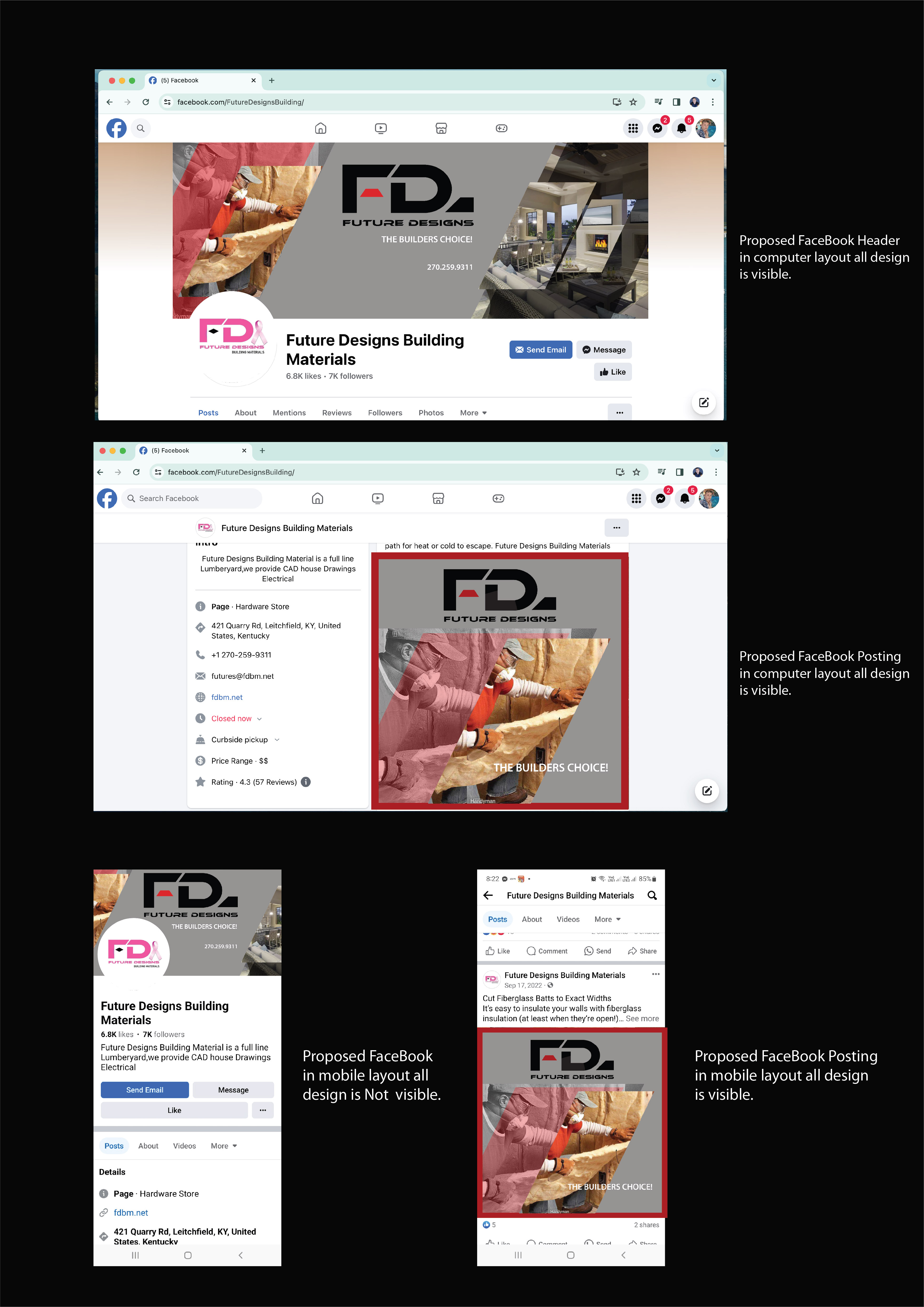 Diseño de Facebook por ganz abecia para Future designs inc  | Diseño #32663682