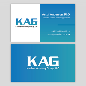 Business Card Design by YourLogoMaster for Kuebler Advisory Group, LLC | Design: #32677563
