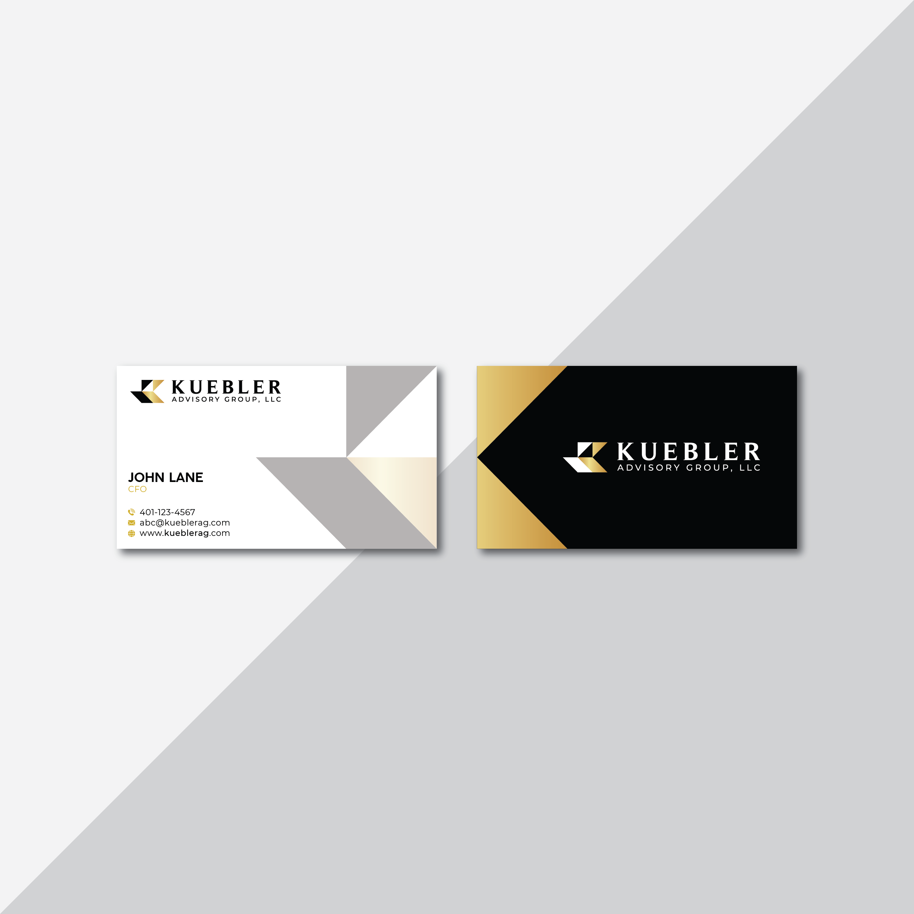 Design de Carte de Visite par Verified artistry pour Kuebler Advisory Group, LLC | Design #32693851
