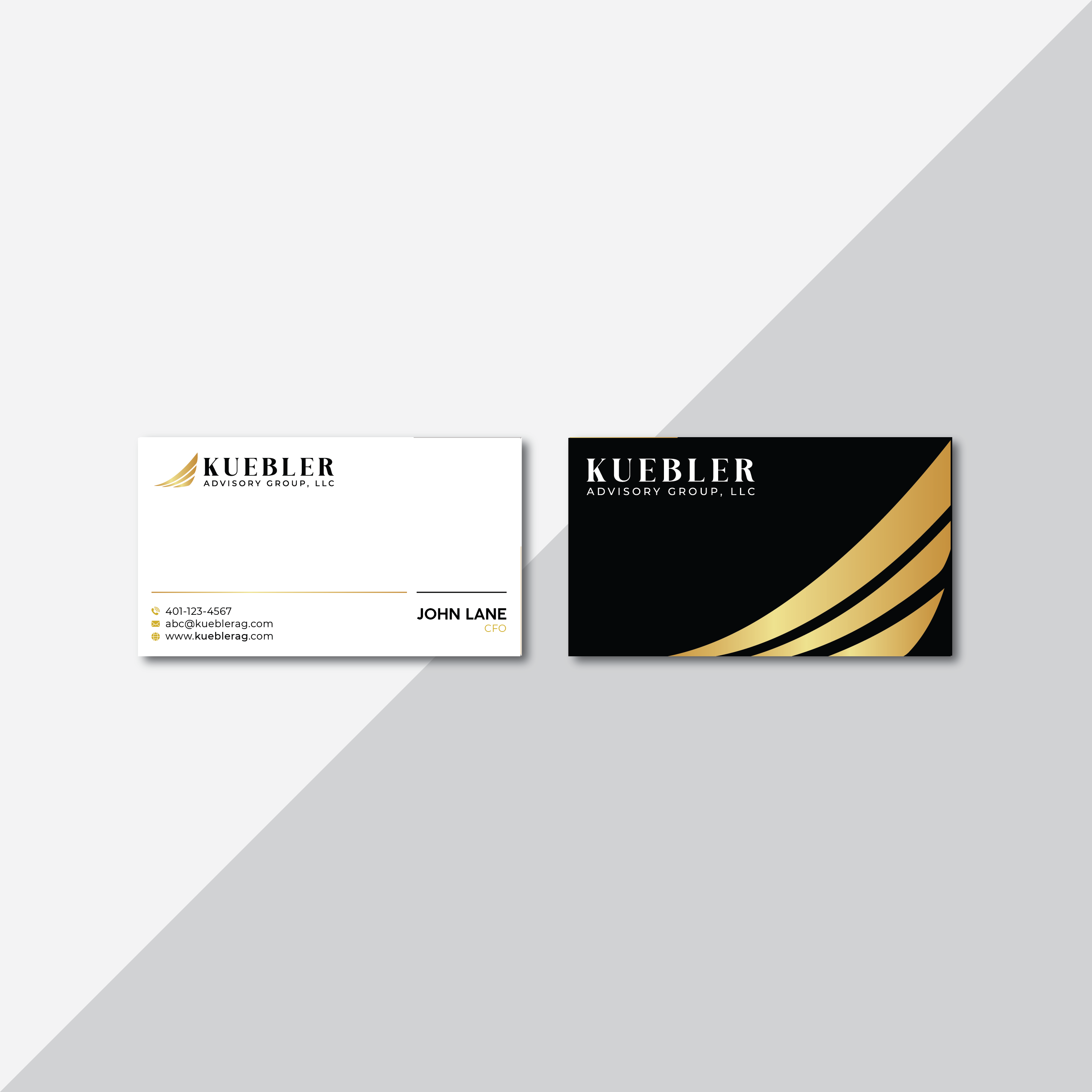 Design de Carte de Visite par Verified artistry pour Kuebler Advisory Group, LLC | Design #32693852