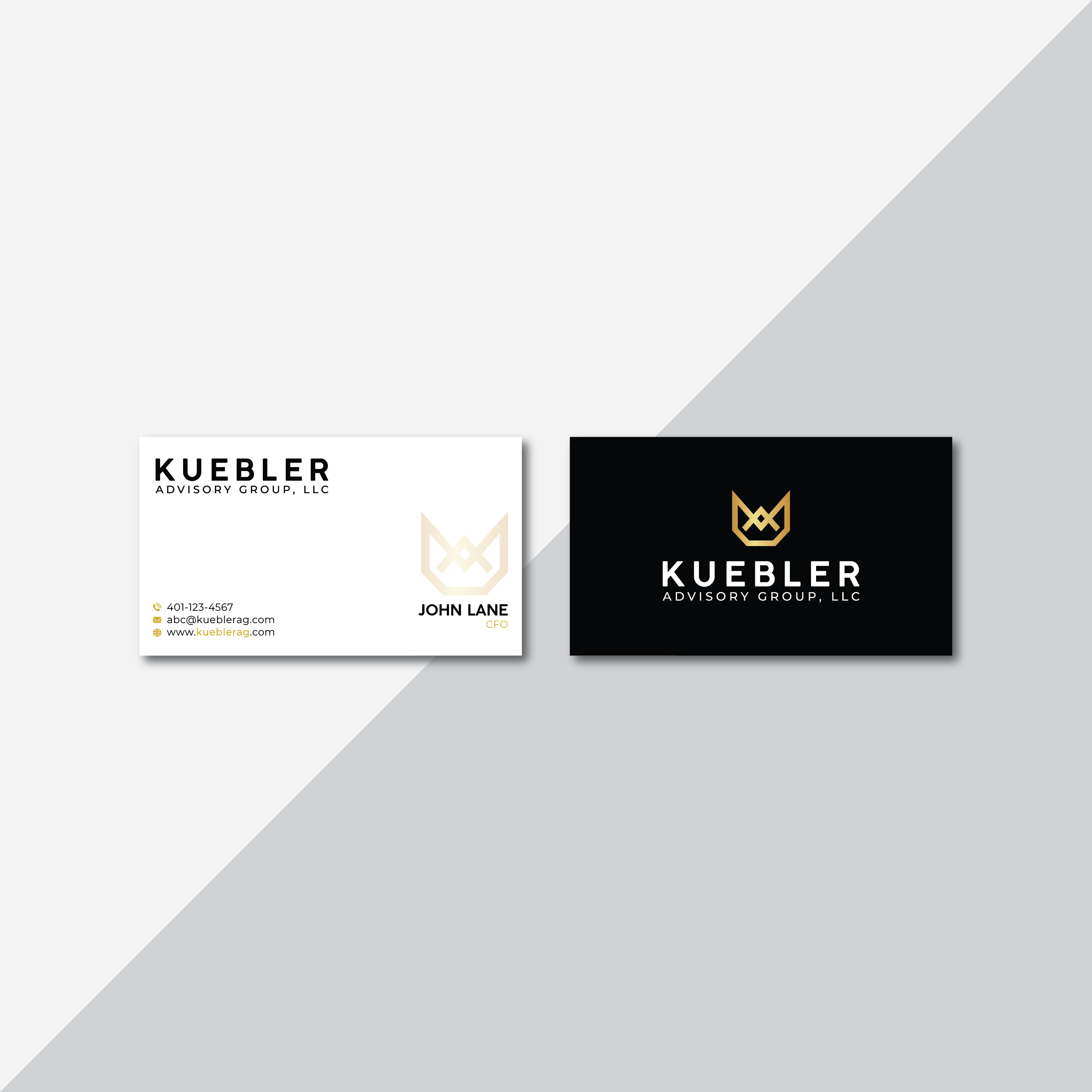 Design de Carte de Visite par Verified artistry pour Kuebler Advisory Group, LLC | Design #32693855