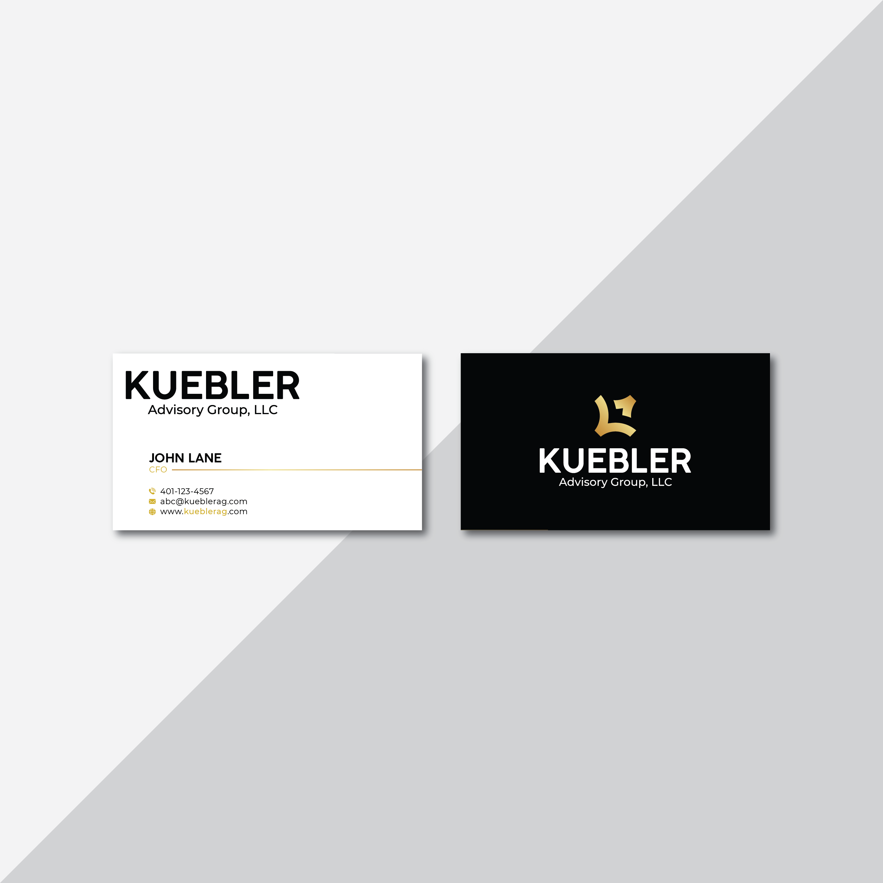 Design de Carte de Visite par Verified artistry pour Kuebler Advisory Group, LLC | Design #32693861