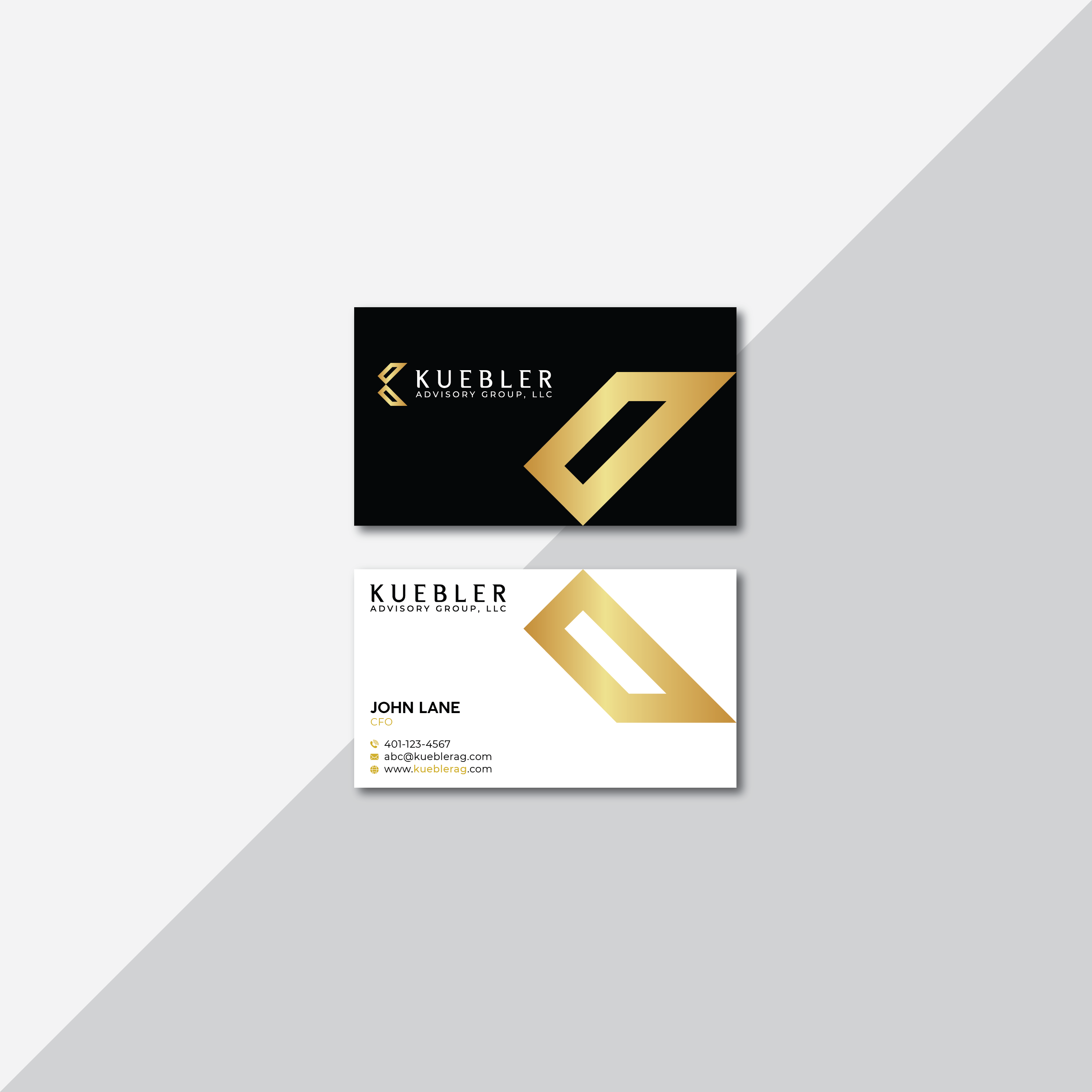 Design de Carte de Visite par Verified artistry pour Kuebler Advisory Group, LLC | Design #32693864