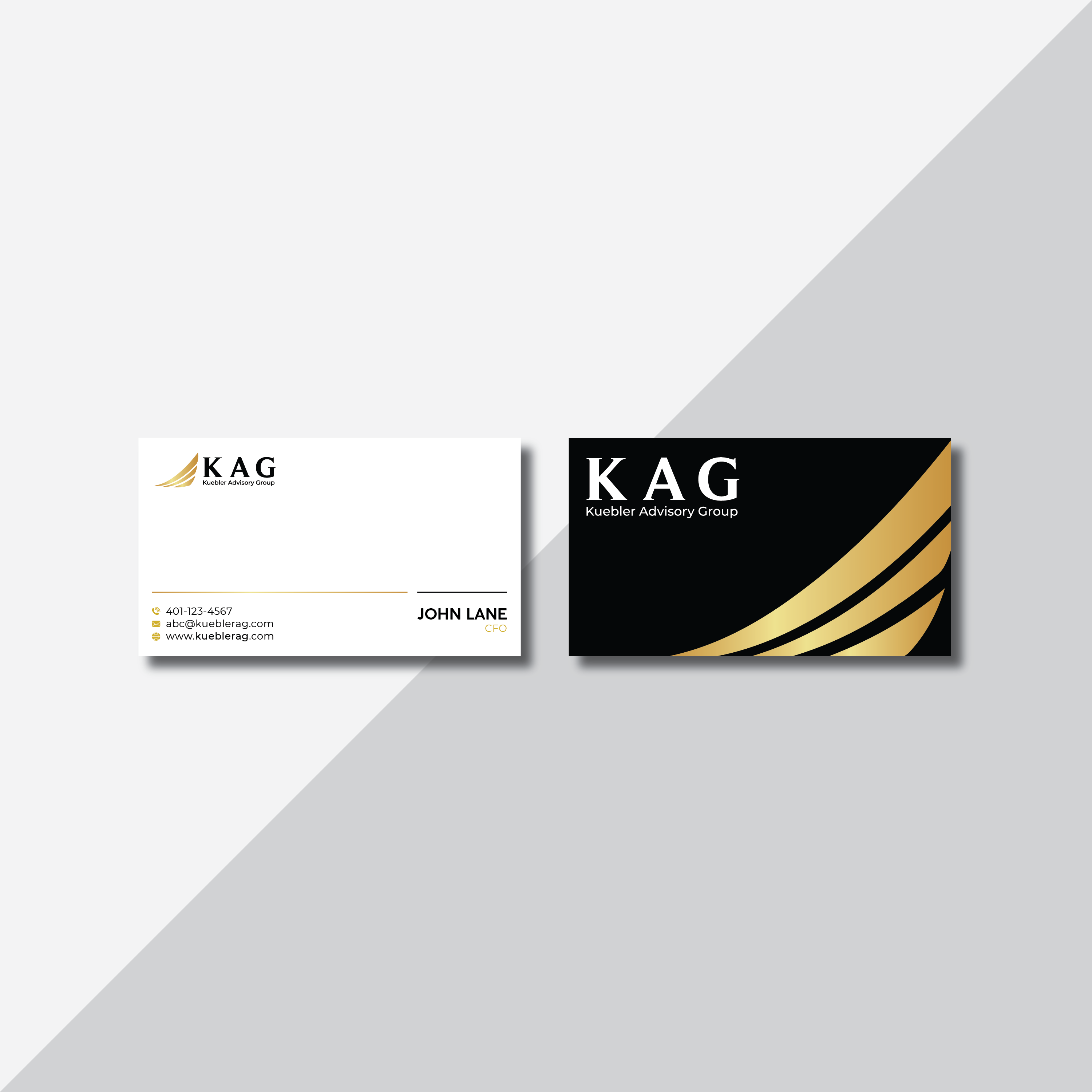 Design de Carte de Visite par Verified artistry pour Kuebler Advisory Group, LLC | Design #32717505