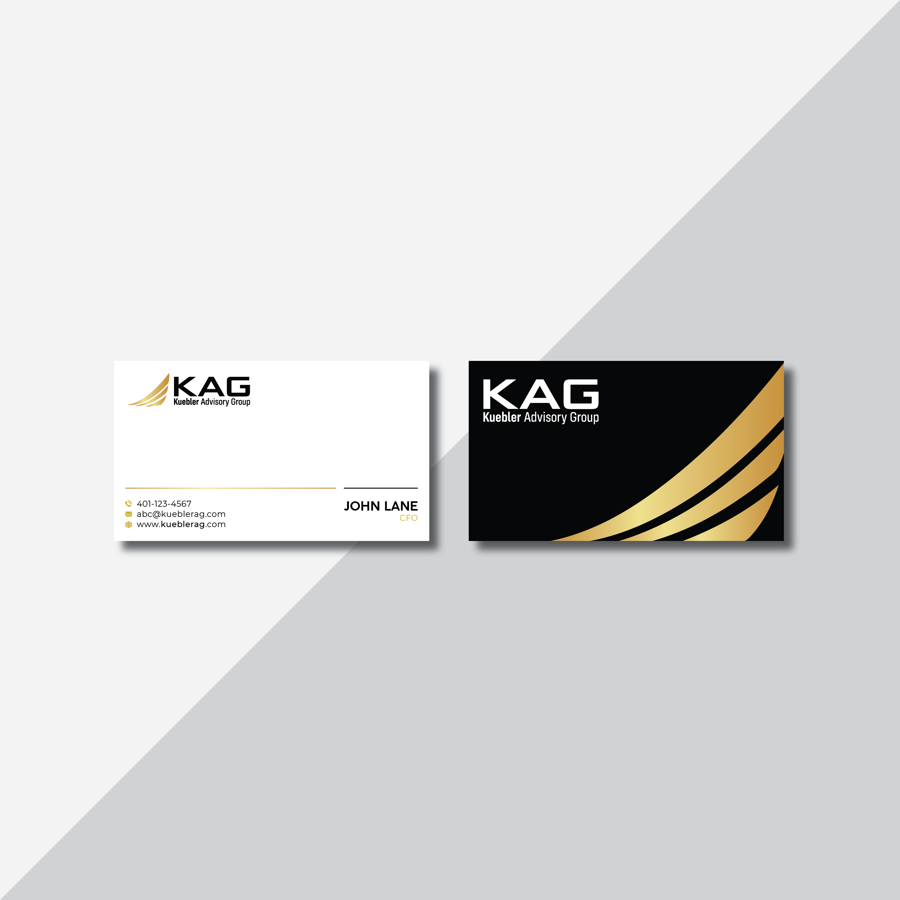 Design de Carte de Visite par Verified artistry pour Kuebler Advisory Group, LLC | Design #32717623