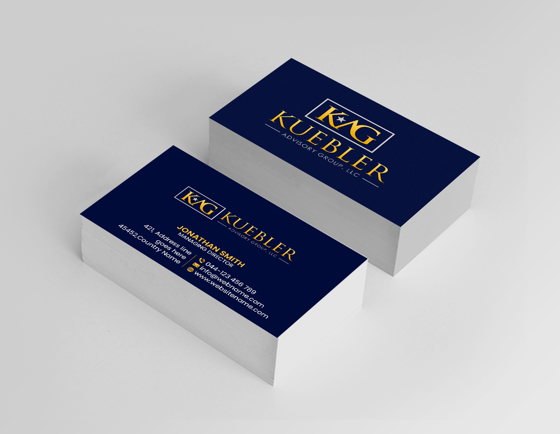 Business Card Design by Creations Box 2015 for Kuebler Advisory Group, LLC | Design #32674742