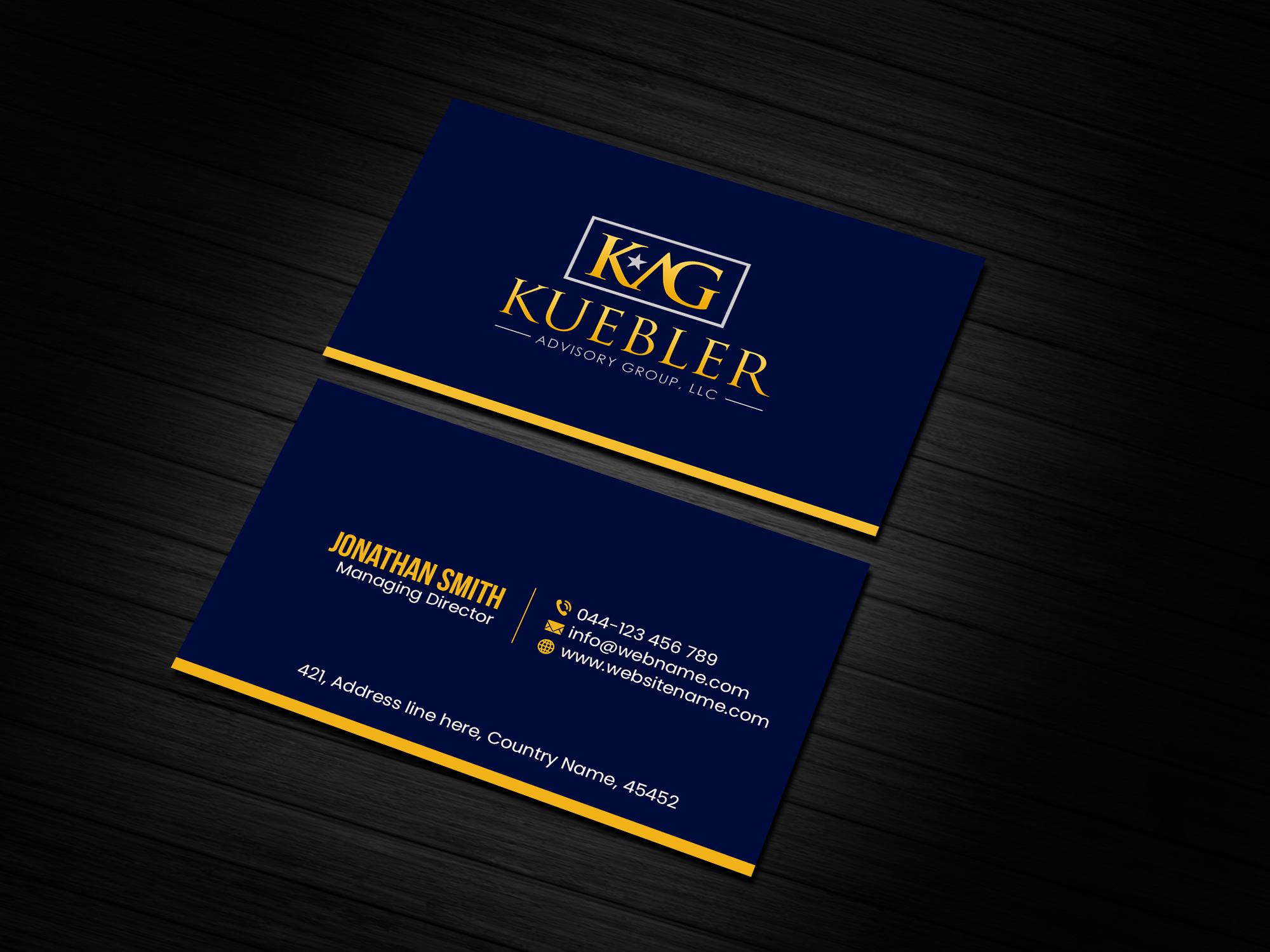 Business Card Design by Creations Box 2015 for Kuebler Advisory Group, LLC | Design #32674744