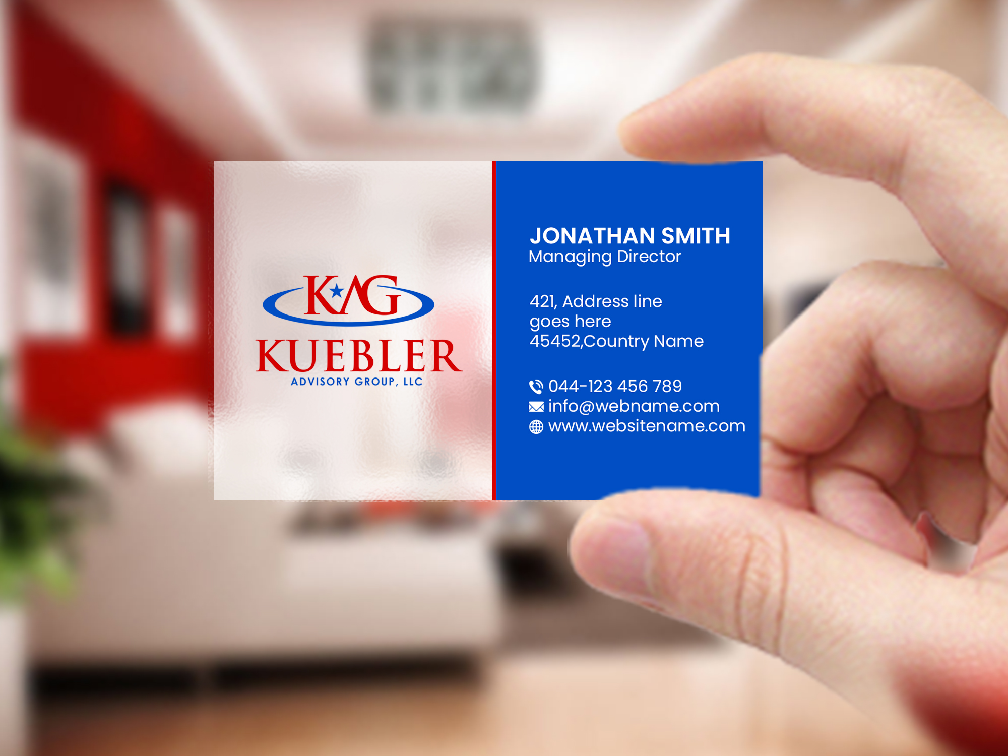 Business Card Design by Creations Box 2015 for Kuebler Advisory Group, LLC | Design #32674745