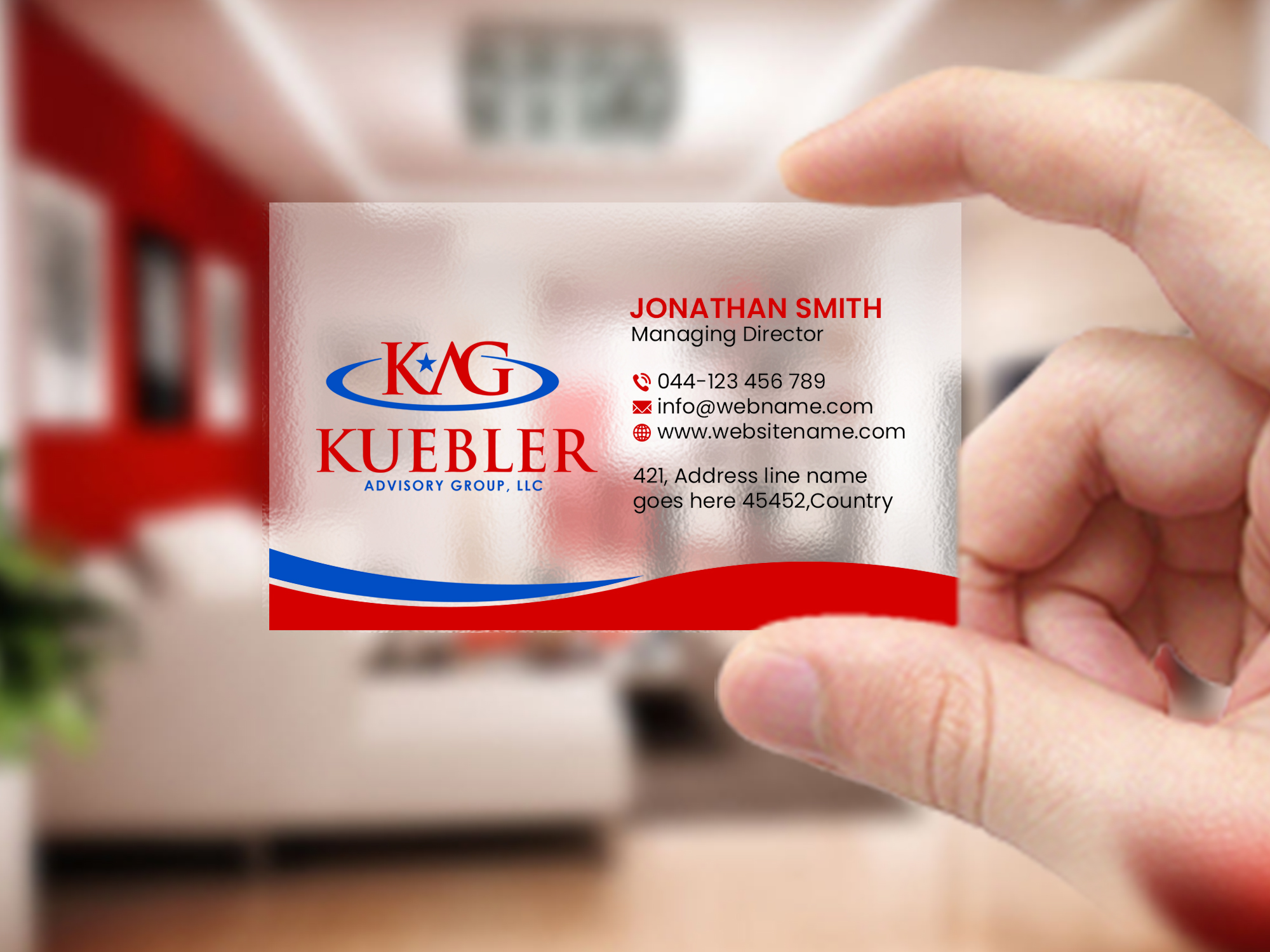 Design de Carte de Visite par Creations Box 2015 pour Kuebler Advisory Group, LLC | Design #32674749