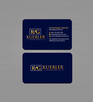 Design de Carte de Visite par Creations Box 2015 pour Kuebler Advisory Group, LLC | Design : #32674764