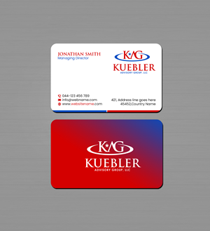 Business Card Design by Creations Box 2015 for Kuebler Advisory Group, LLC | Design: #32674766