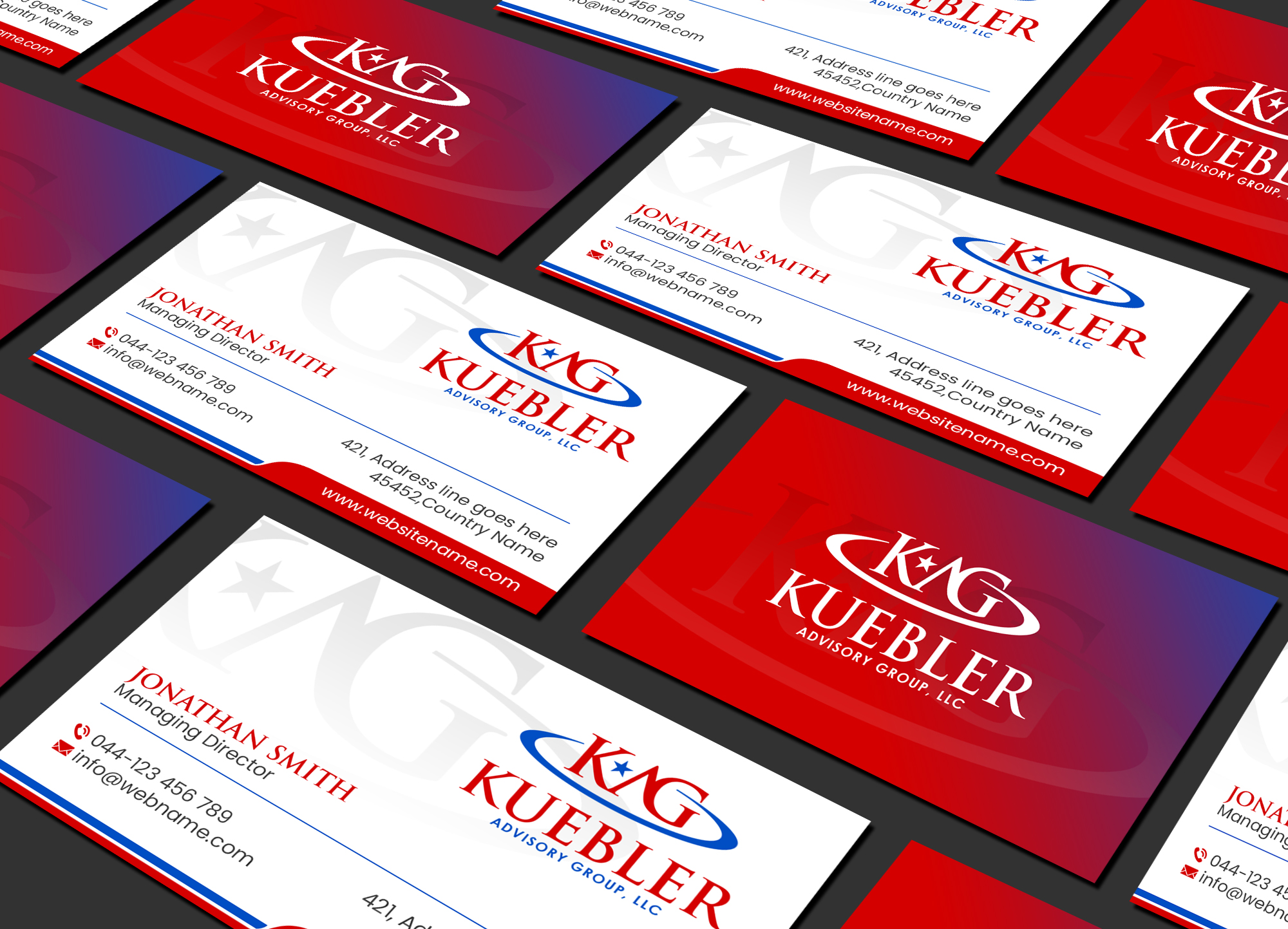 Business Card Design by Creations Box 2015 for Kuebler Advisory Group, LLC | Design #32674768