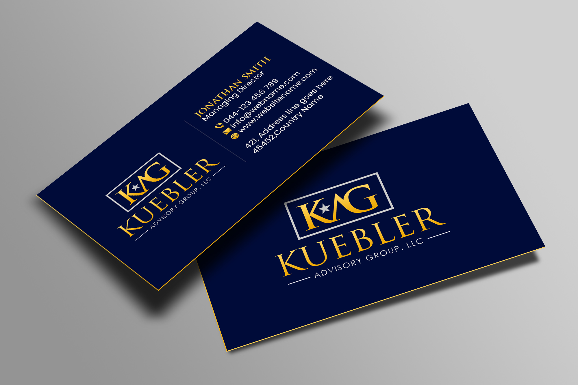 Business Card Design by Creations Box 2015 for Kuebler Advisory Group, LLC | Design #32681087