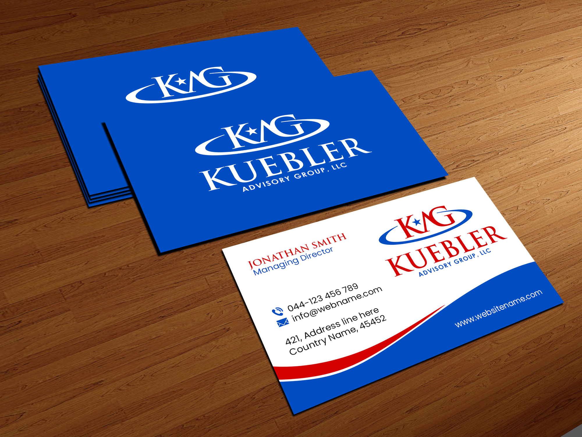 Business Card Design by Creations Box 2015 for Kuebler Advisory Group, LLC | Design #32681089