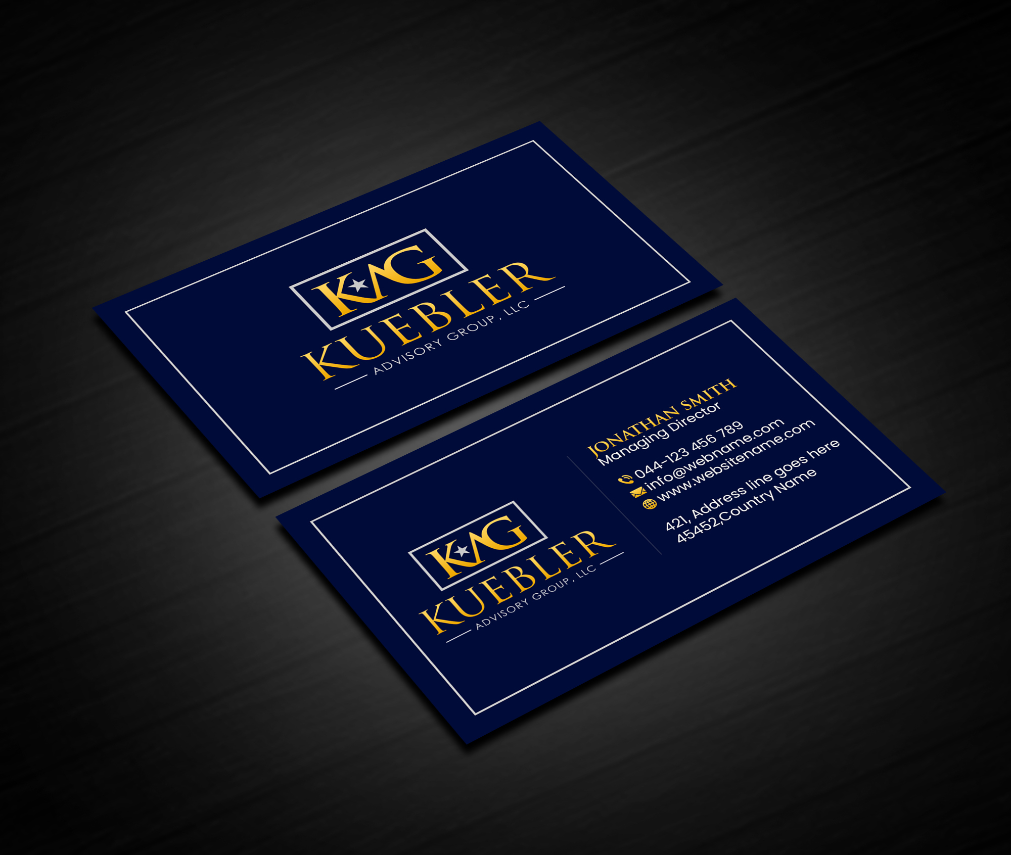Design de Carte de Visite par Creations Box 2015 pour Kuebler Advisory Group, LLC | Design #32681097