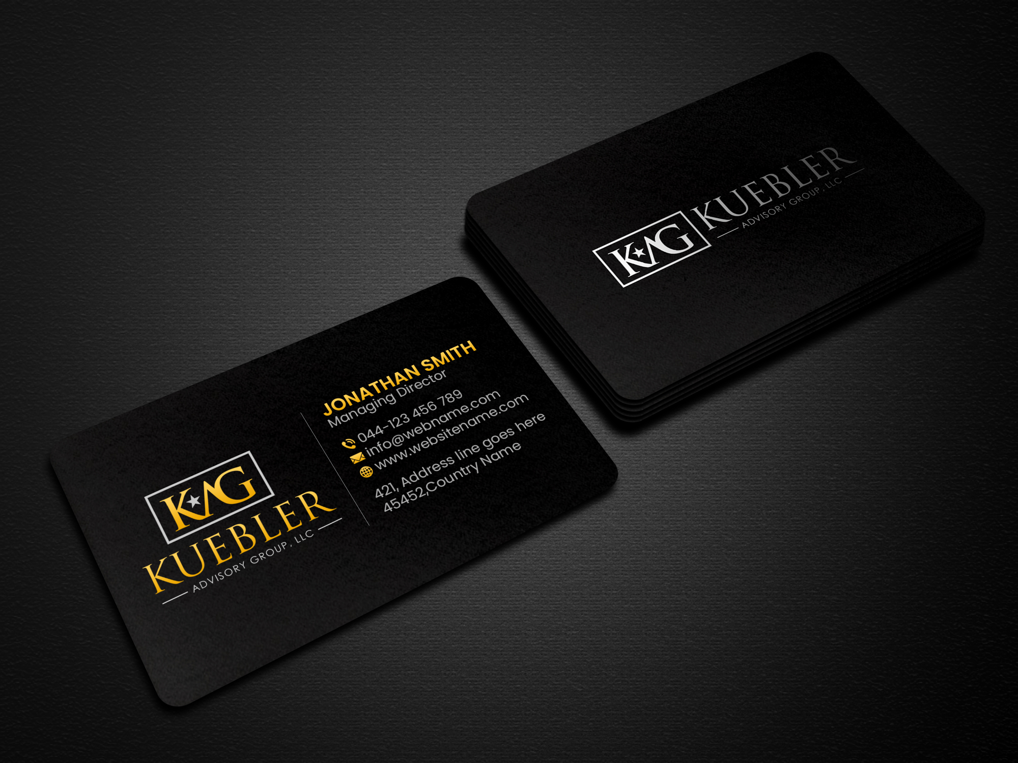 Business Card Design by Creations Box 2015 for Kuebler Advisory Group, LLC | Design #32681098