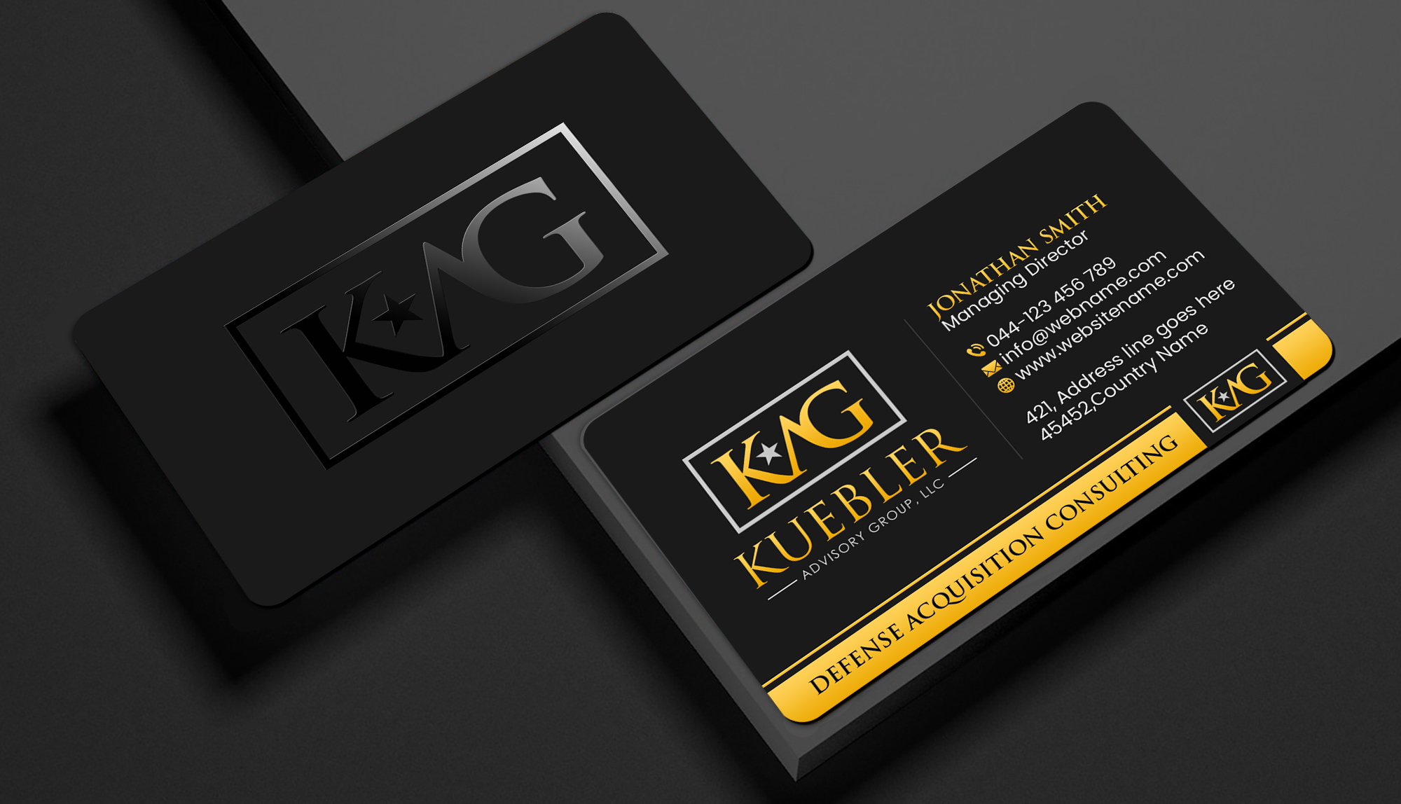 Visitenkarten-Design von Creations Box 2015 für Kuebler Advisory Group, LLC | Design #32682323