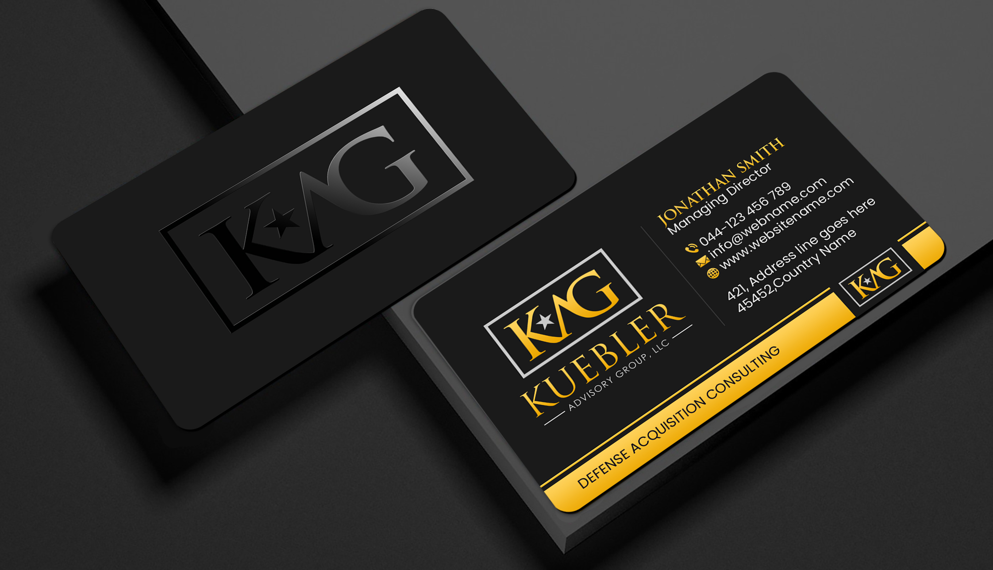 Visitenkarten-Design von Creations Box 2015 für Kuebler Advisory Group, LLC | Design #32695609