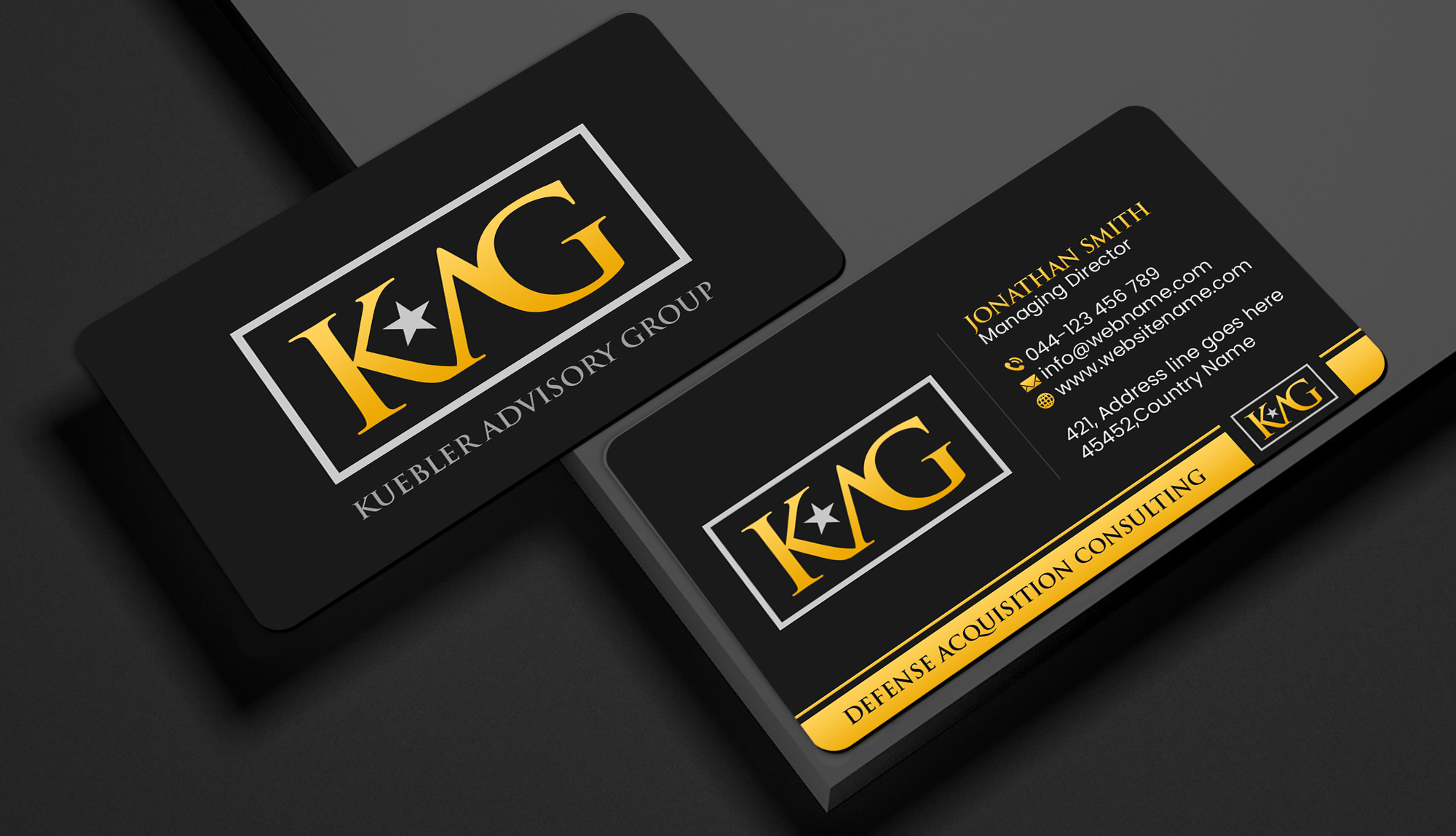 Business Card Design by Creations Box 2015 for Kuebler Advisory Group, LLC | Design #32716349