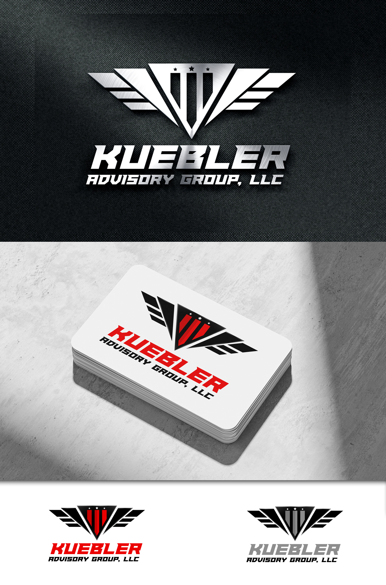 Business Card Design by Krypton Designer for Kuebler Advisory Group, LLC | Design #32660490