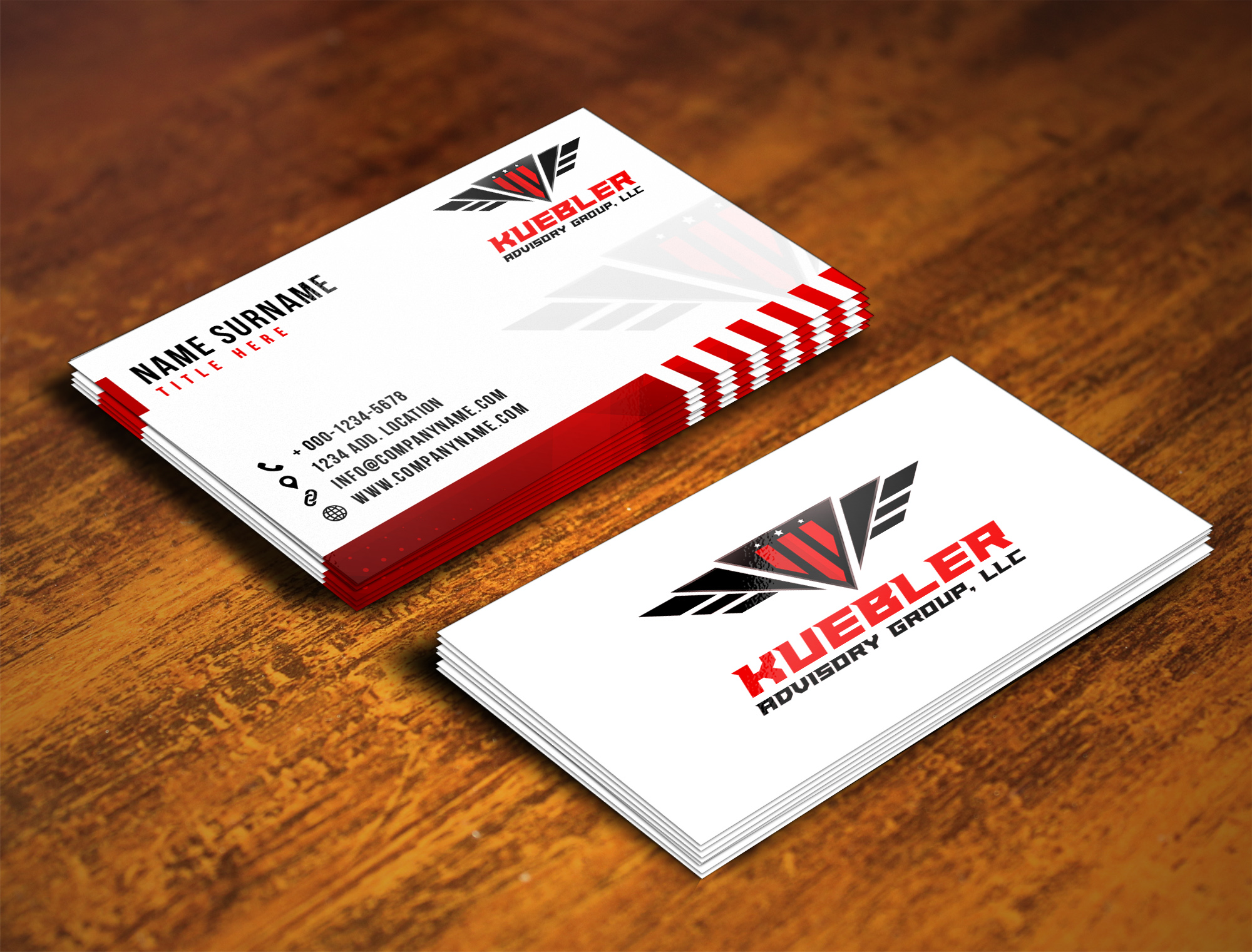 Business Card Design by Krypton Designer for Kuebler Advisory Group, LLC | Design #32660883