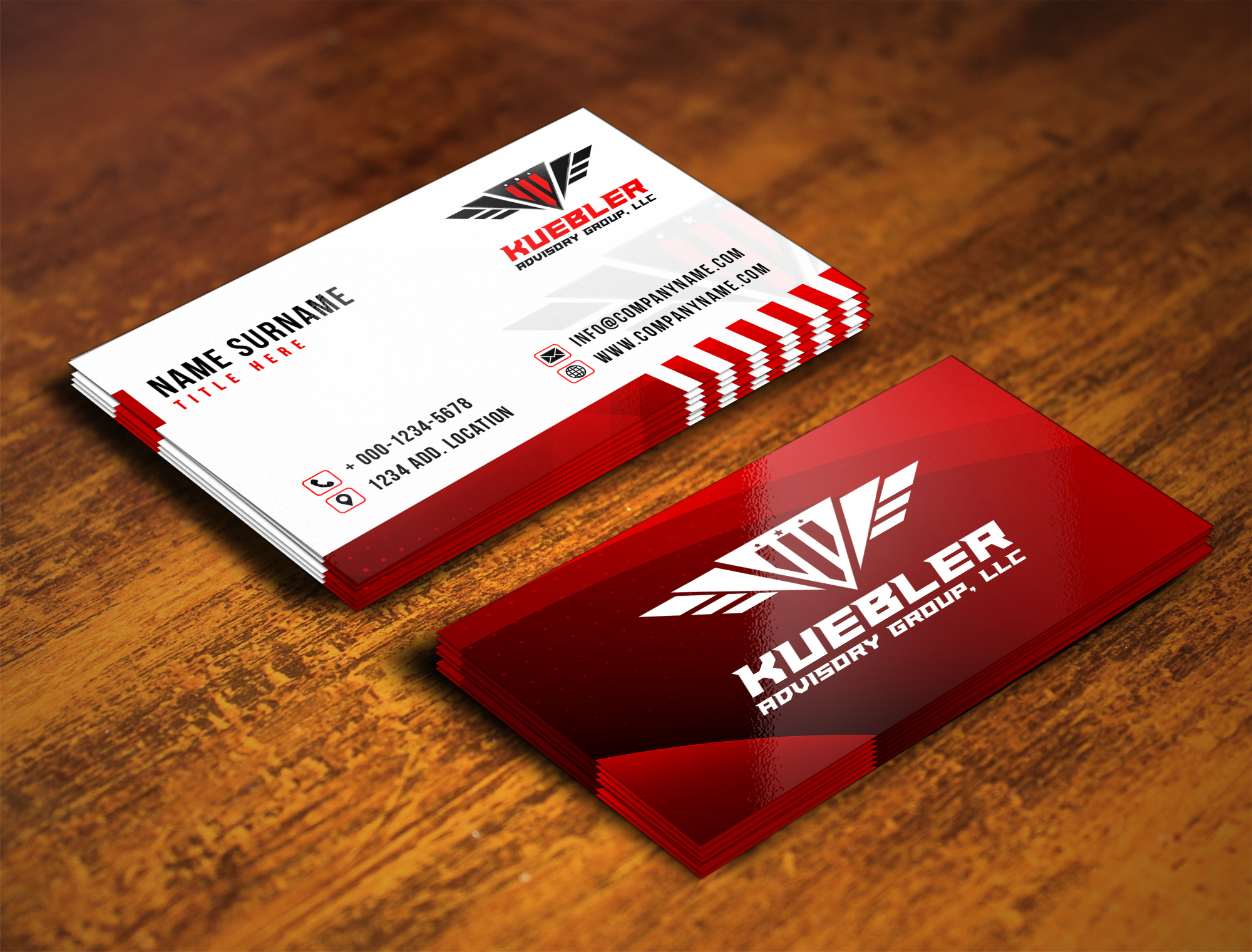 Business Card Design by Krypton Designer for Kuebler Advisory Group, LLC | Design #32660885