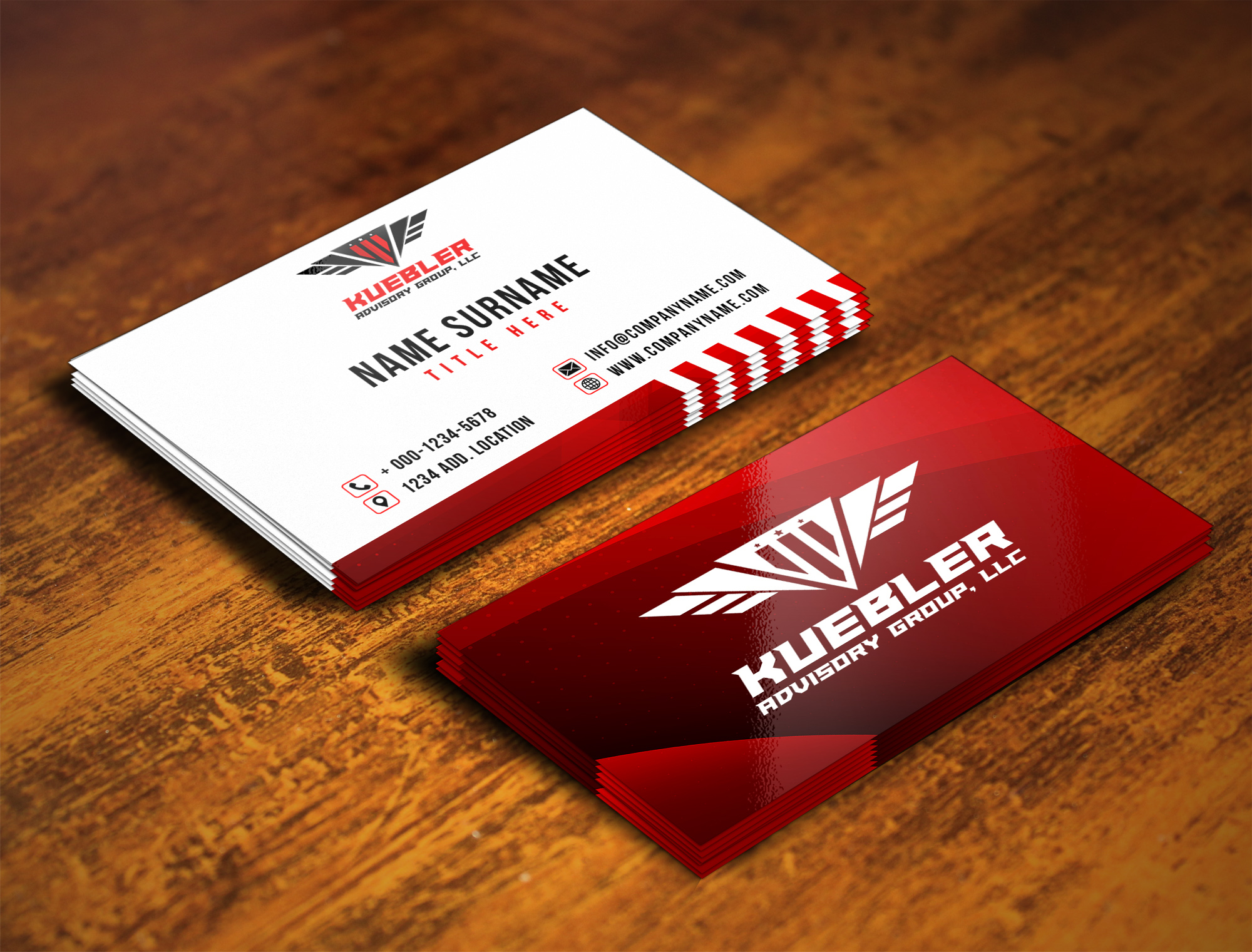 Business Card Design by Krypton Designer for Kuebler Advisory Group, LLC | Design #32660897