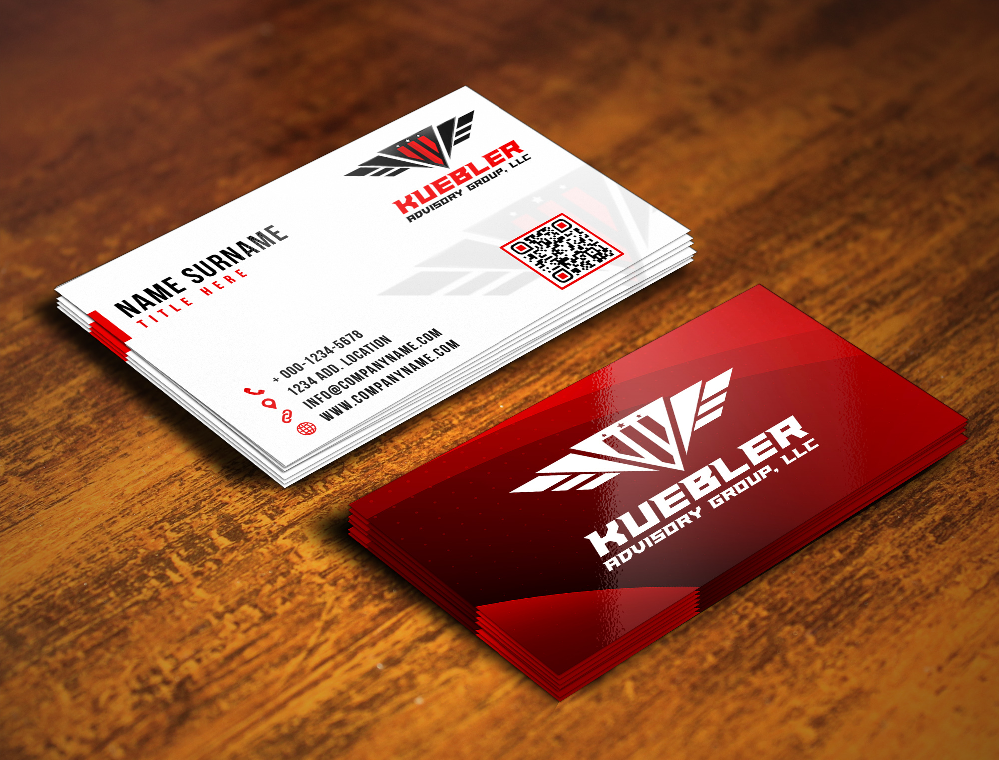 Business Card Design by Krypton Designer for Kuebler Advisory Group, LLC | Design #32660898