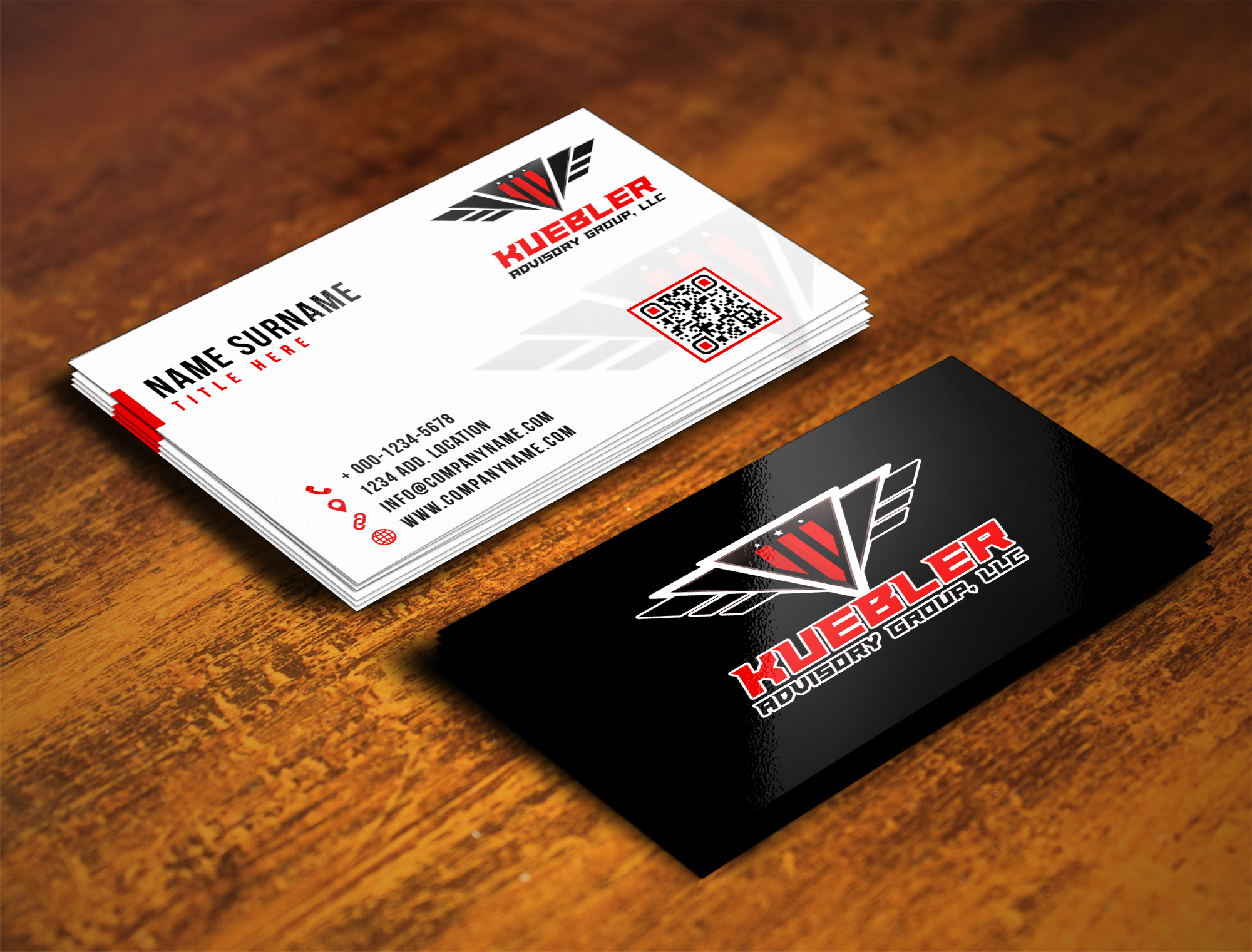Business Card Design by Krypton Designer for Kuebler Advisory Group, LLC | Design #32660899
