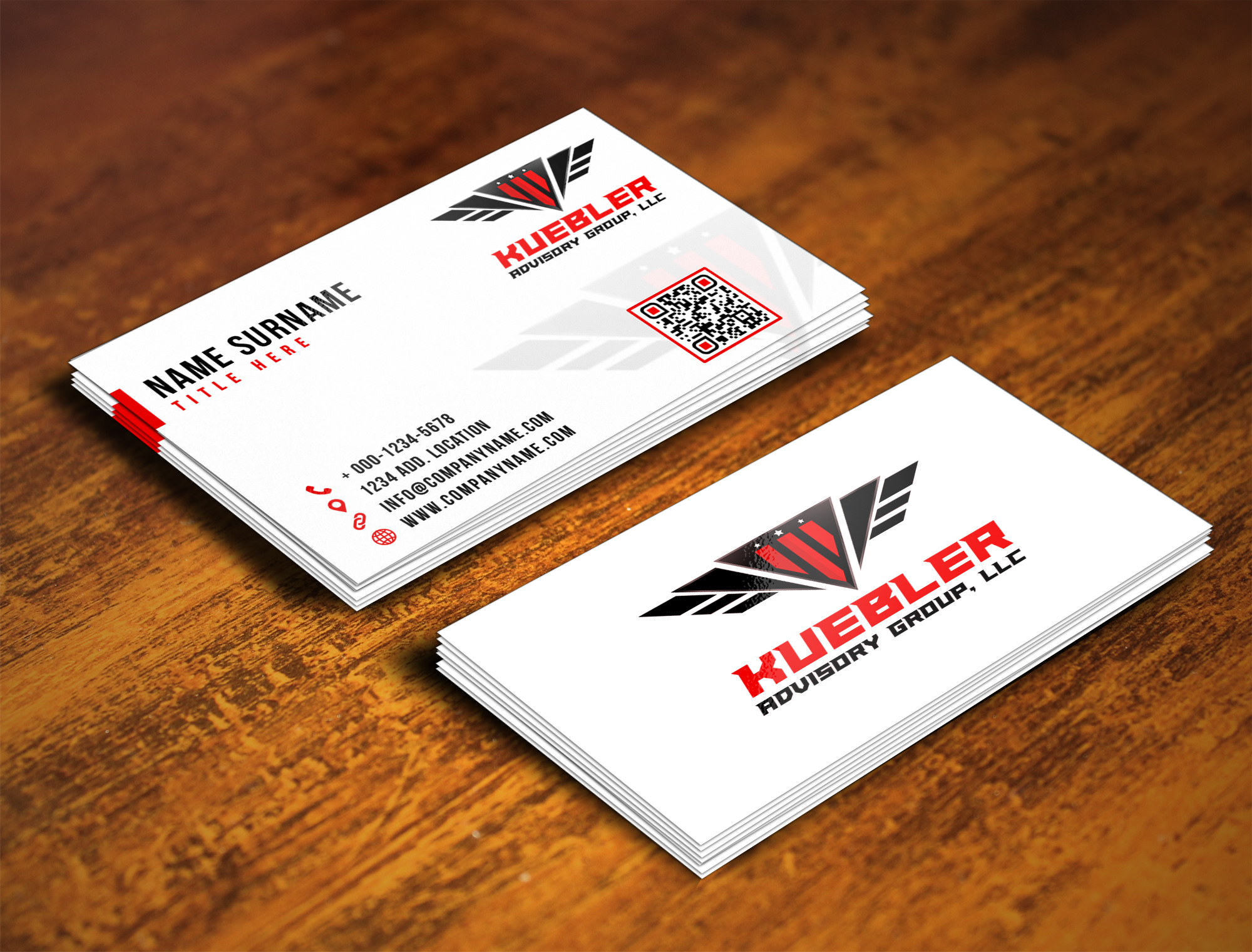Business Card Design by Krypton Designer for Kuebler Advisory Group, LLC | Design #32660900
