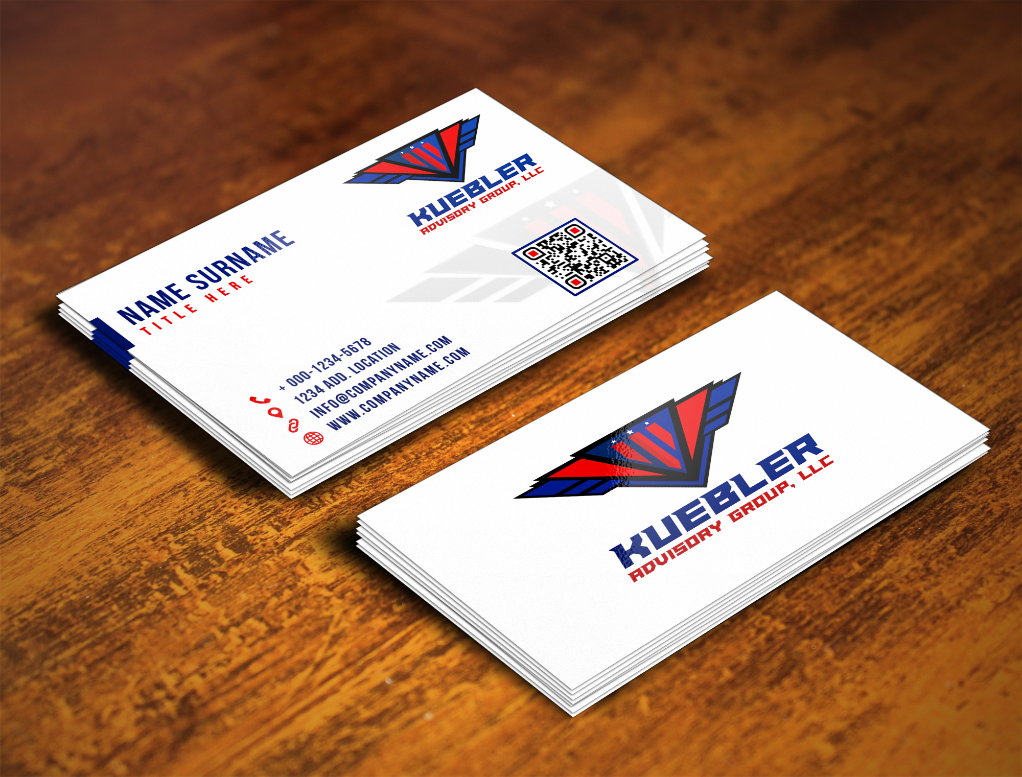 Business Card Design by Krypton Designer for Kuebler Advisory Group, LLC | Design #32661021