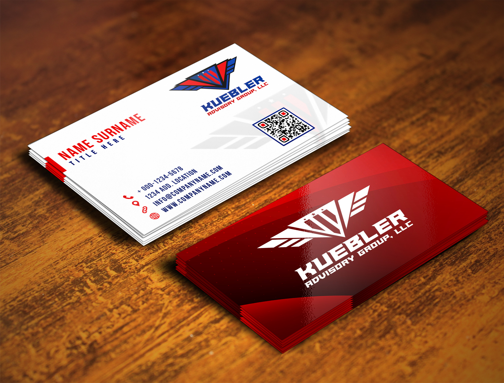 Business Card Design by Krypton Designer for Kuebler Advisory Group, LLC | Design #32661023