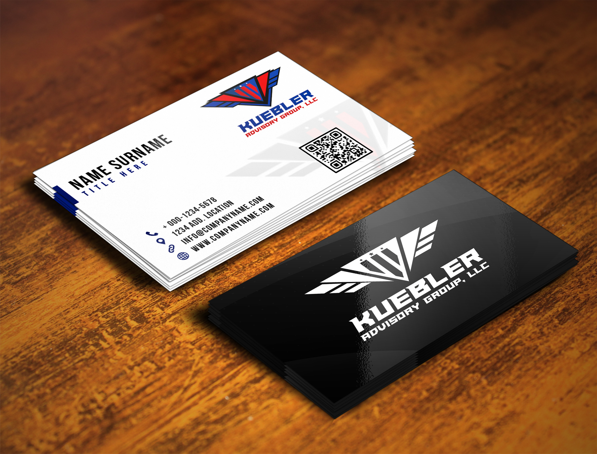 Business Card Design by Krypton Designer for Kuebler Advisory Group, LLC | Design #32661039