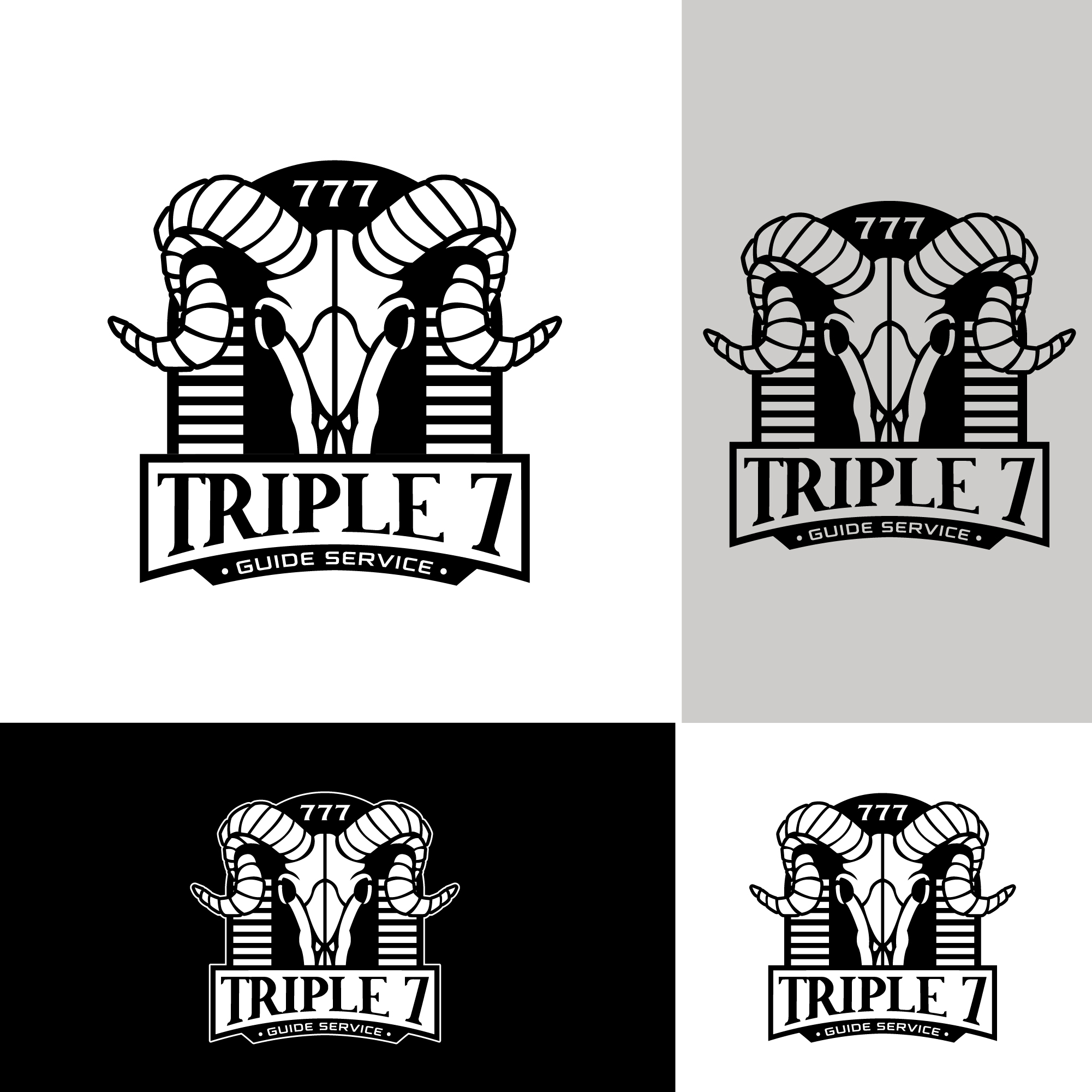 Logo Design by Transformed Design Inc. for Triple 7 Guide Service | Design #32677957