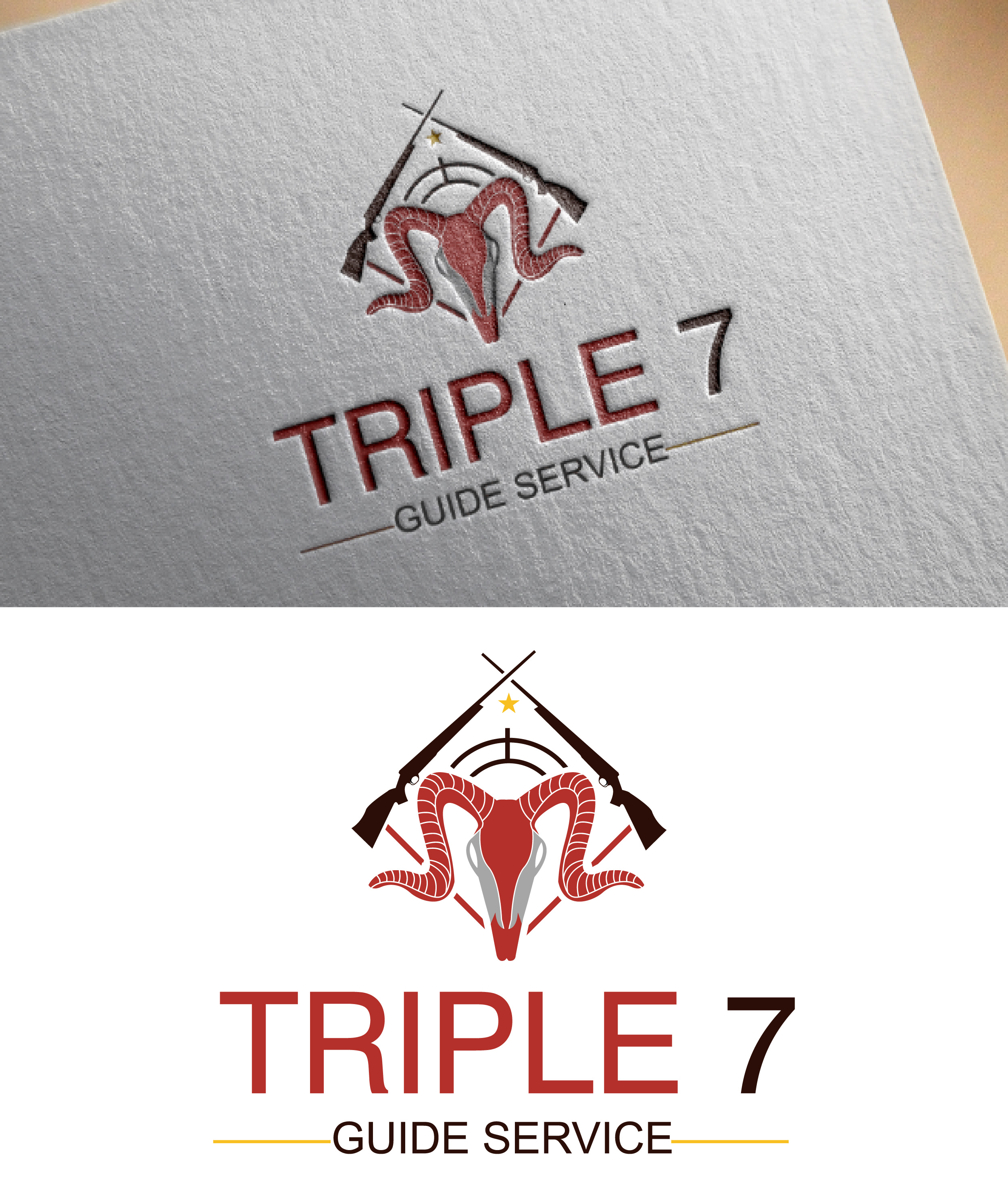 Logo Design by fly  design for Triple 7 Guide Service | Design #32657551