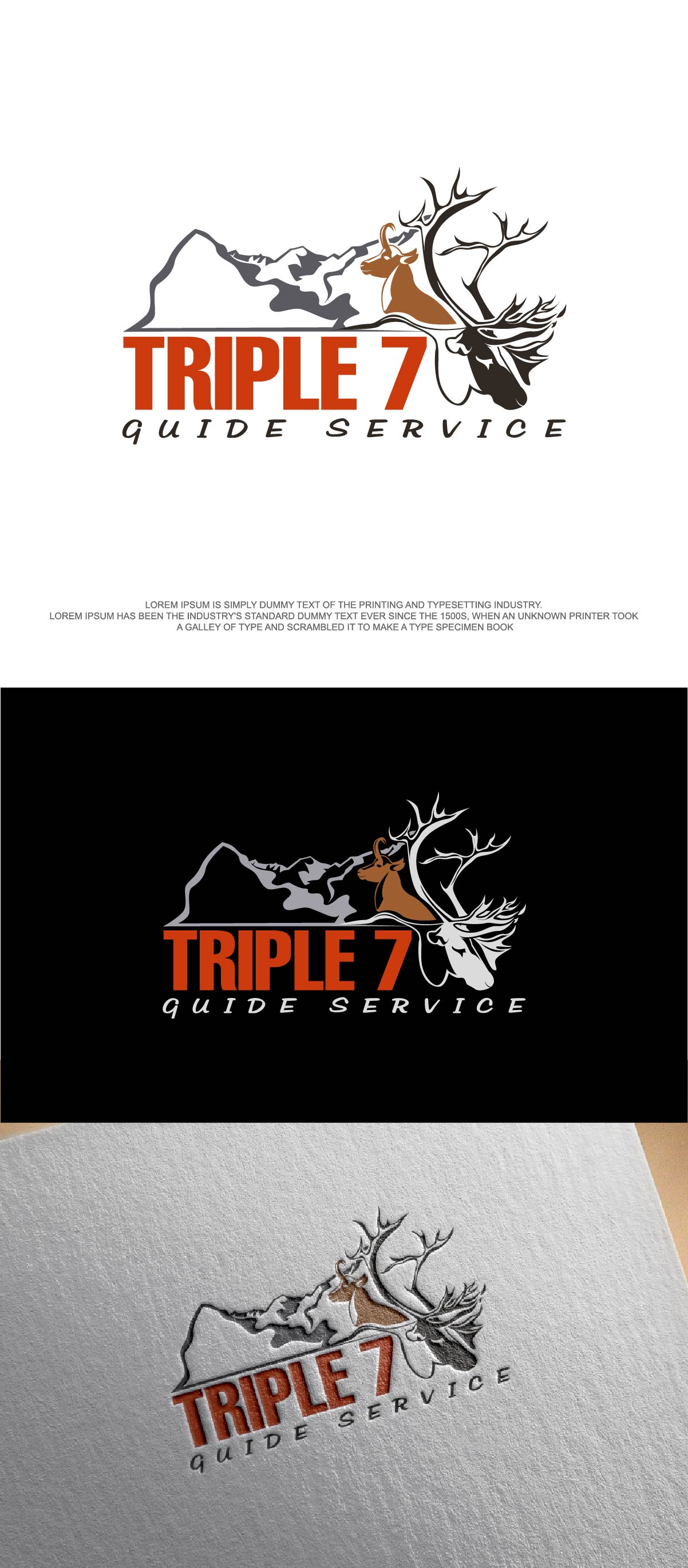 Logo Design by fly  design for Triple 7 Guide Service | Design #32682764