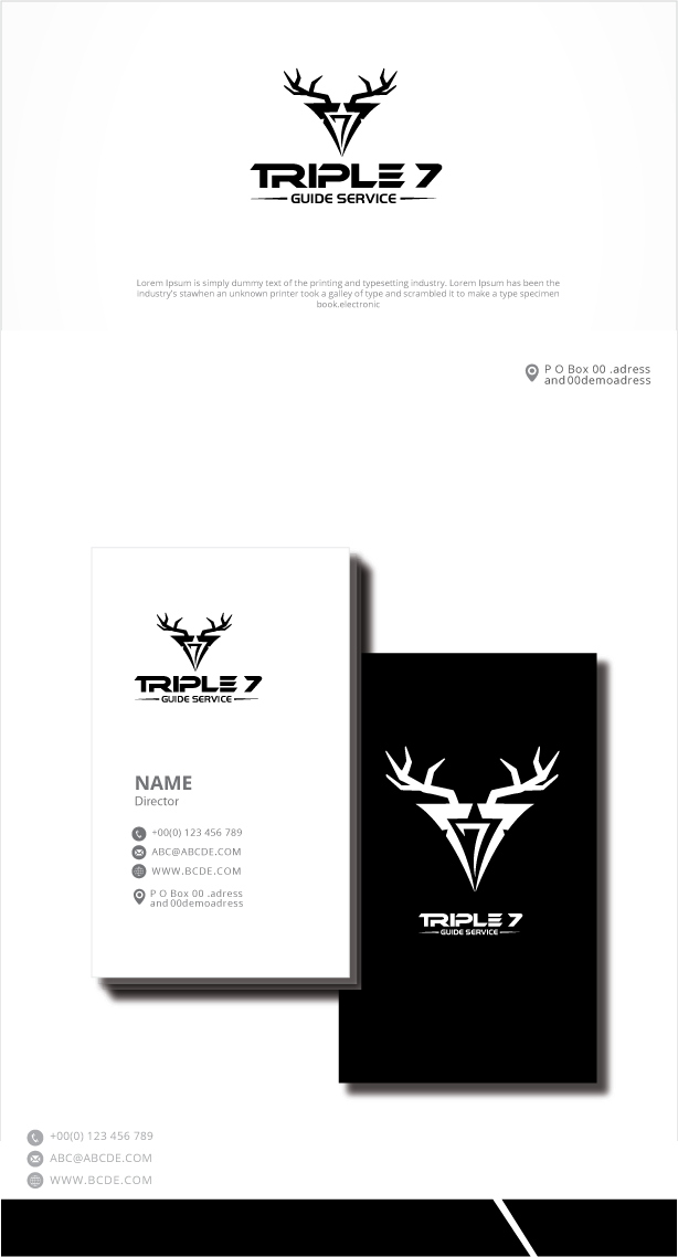 Logo Design by zebronicgraphic for Triple 7 Guide Service | Design #32656890