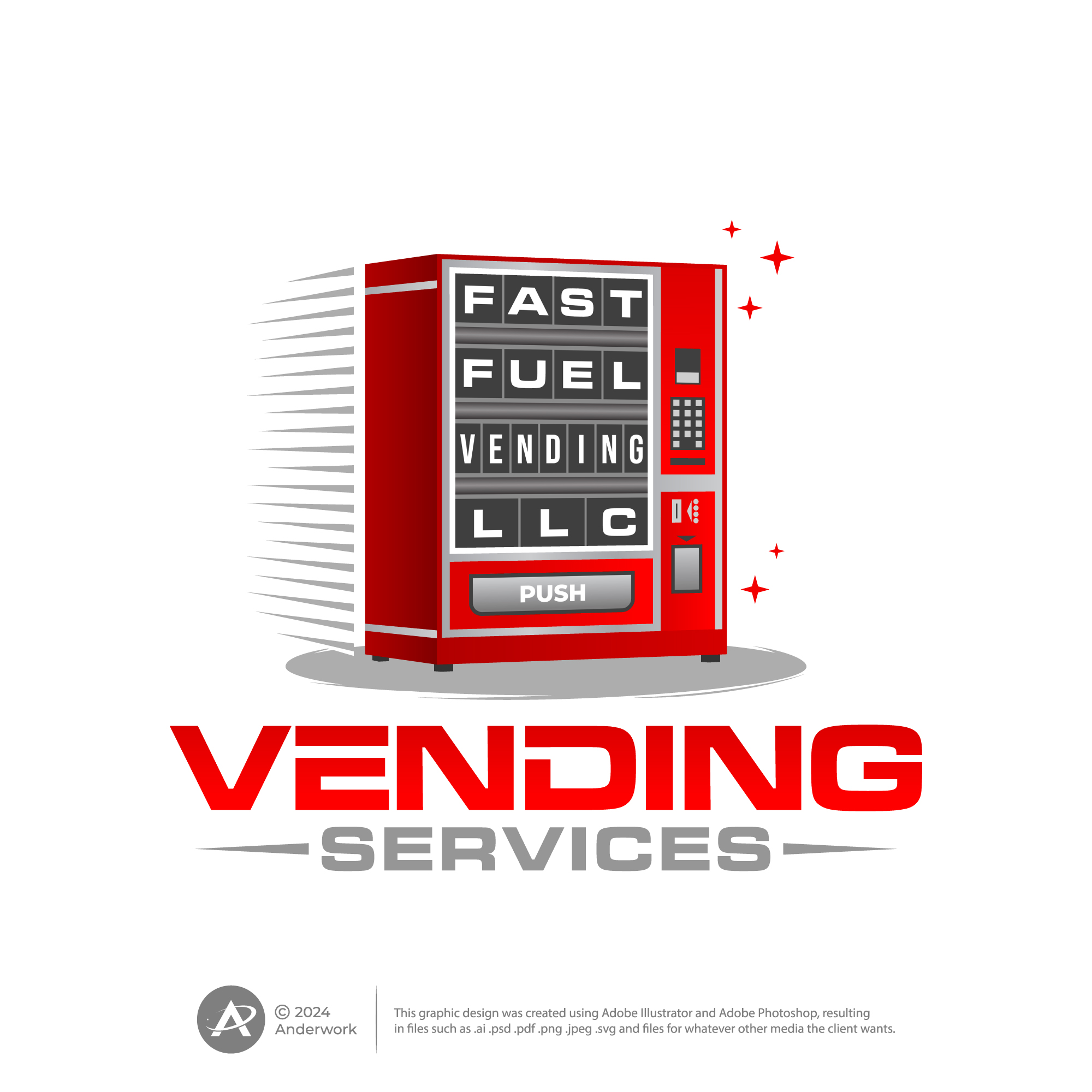Logo Design by Anderwork for Fast Fuel Vending LLC | Design #32665266