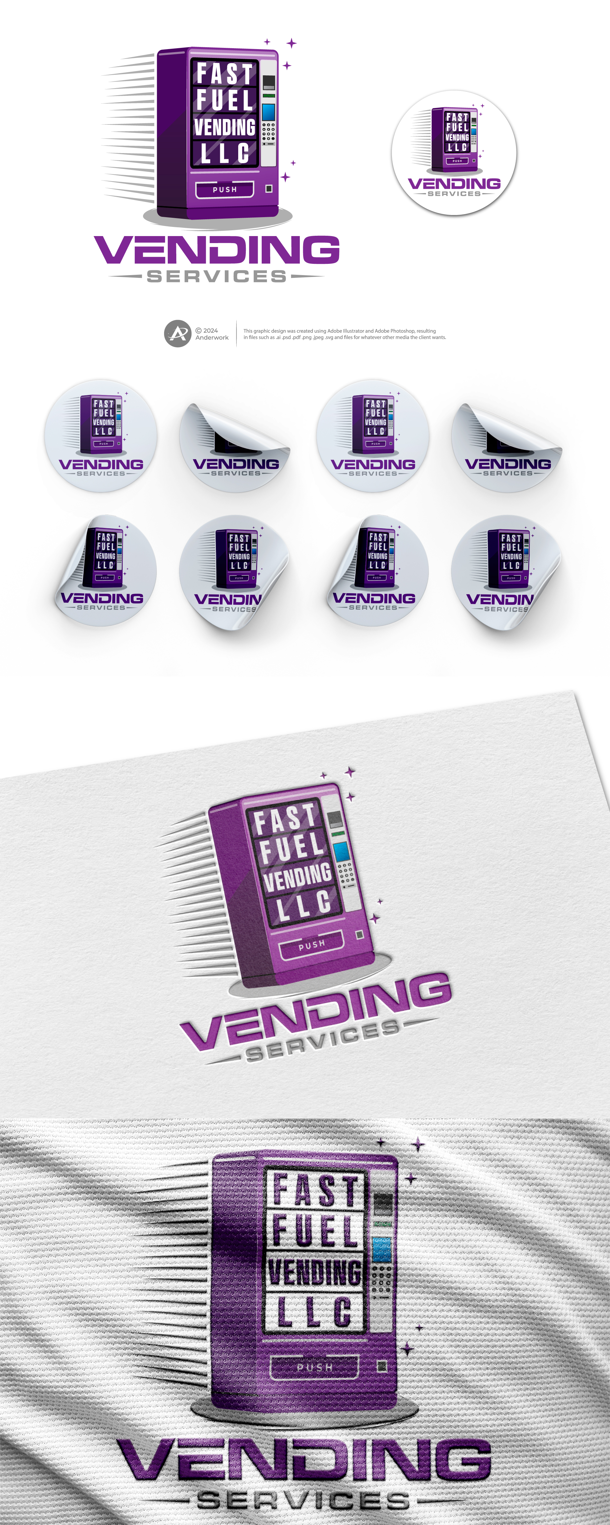 Logo-Design von Anderwork für Fast Fuel Vending LLC | Design #32677501