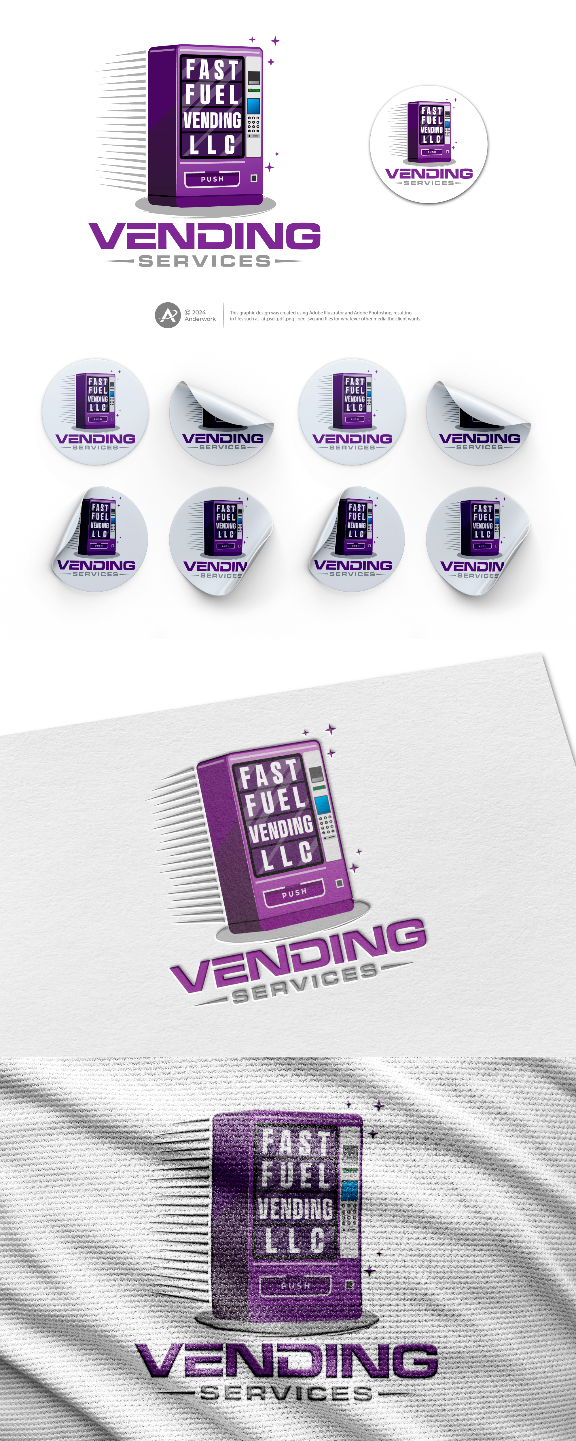 Logo Design by Anderwork for Fast Fuel Vending LLC | Design #32678602
