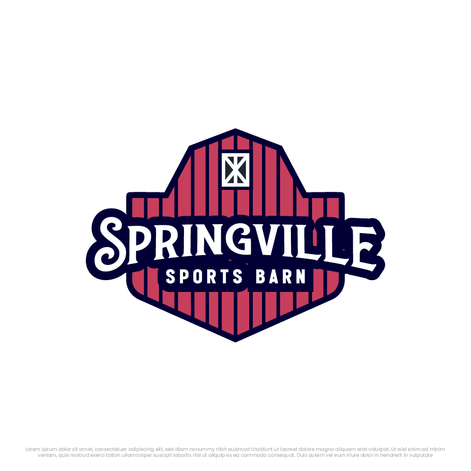 Logo Design by Kayla. for Springville Sports Barn | Design #32661631