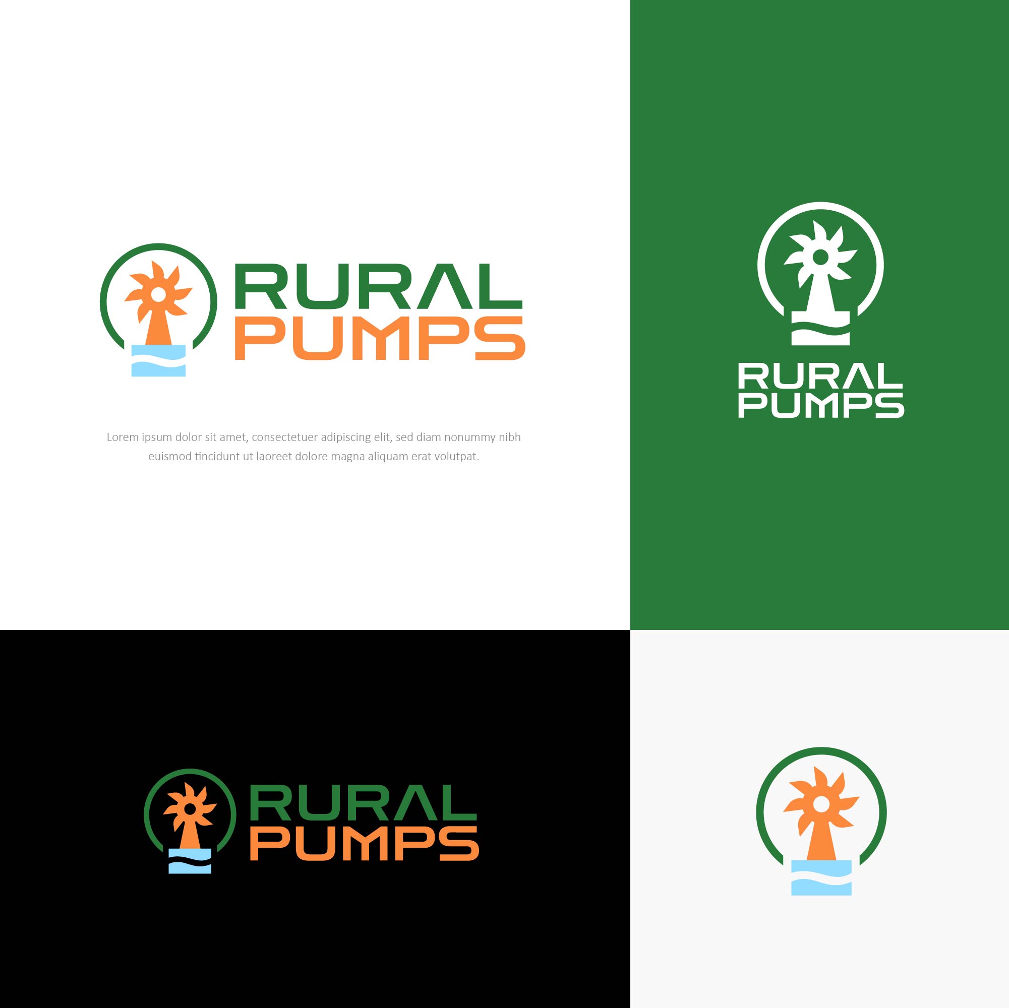 Bold, Professional, online retail of water pumps Logo Design for Rural