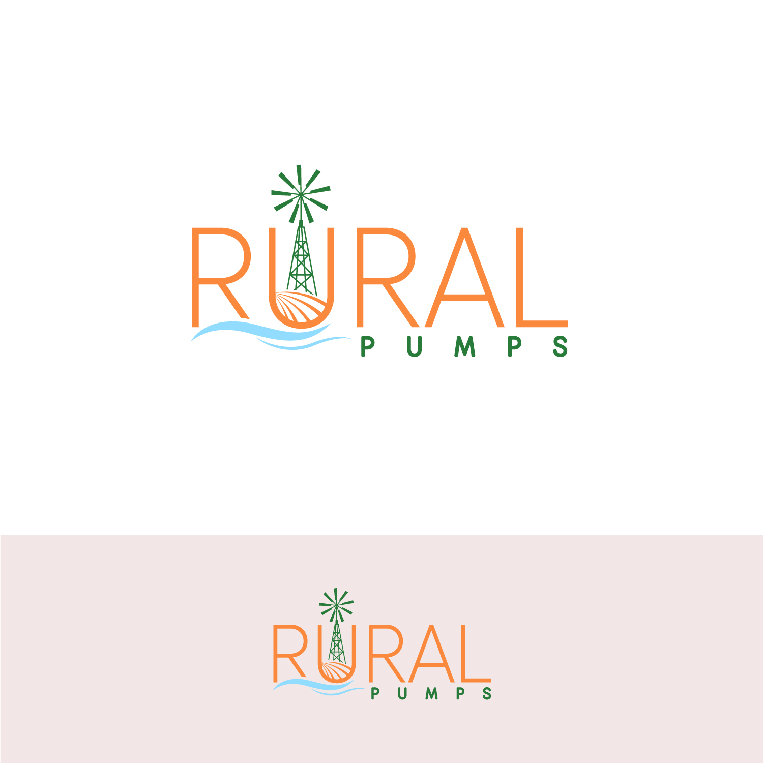 Bold, Professional, online retail of water pumps Logo Design for Rural